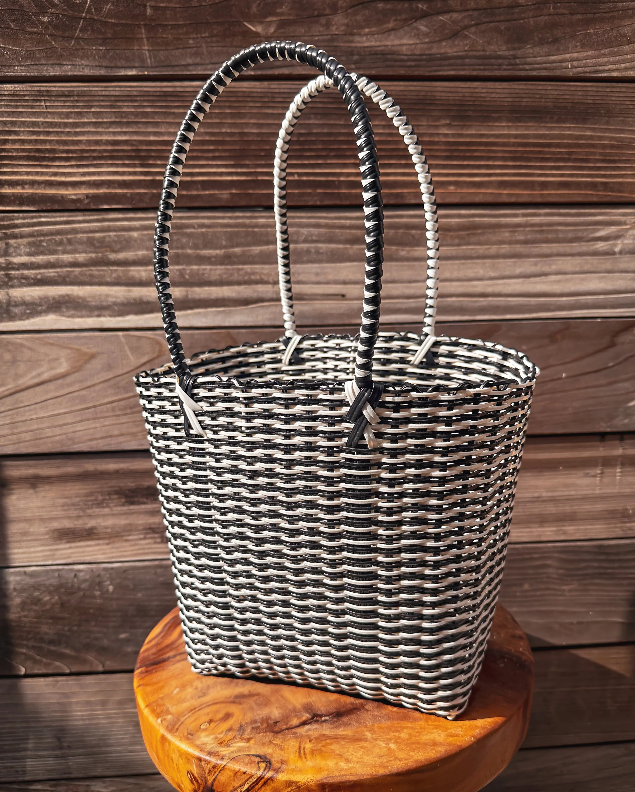 Black + White "V" Bag