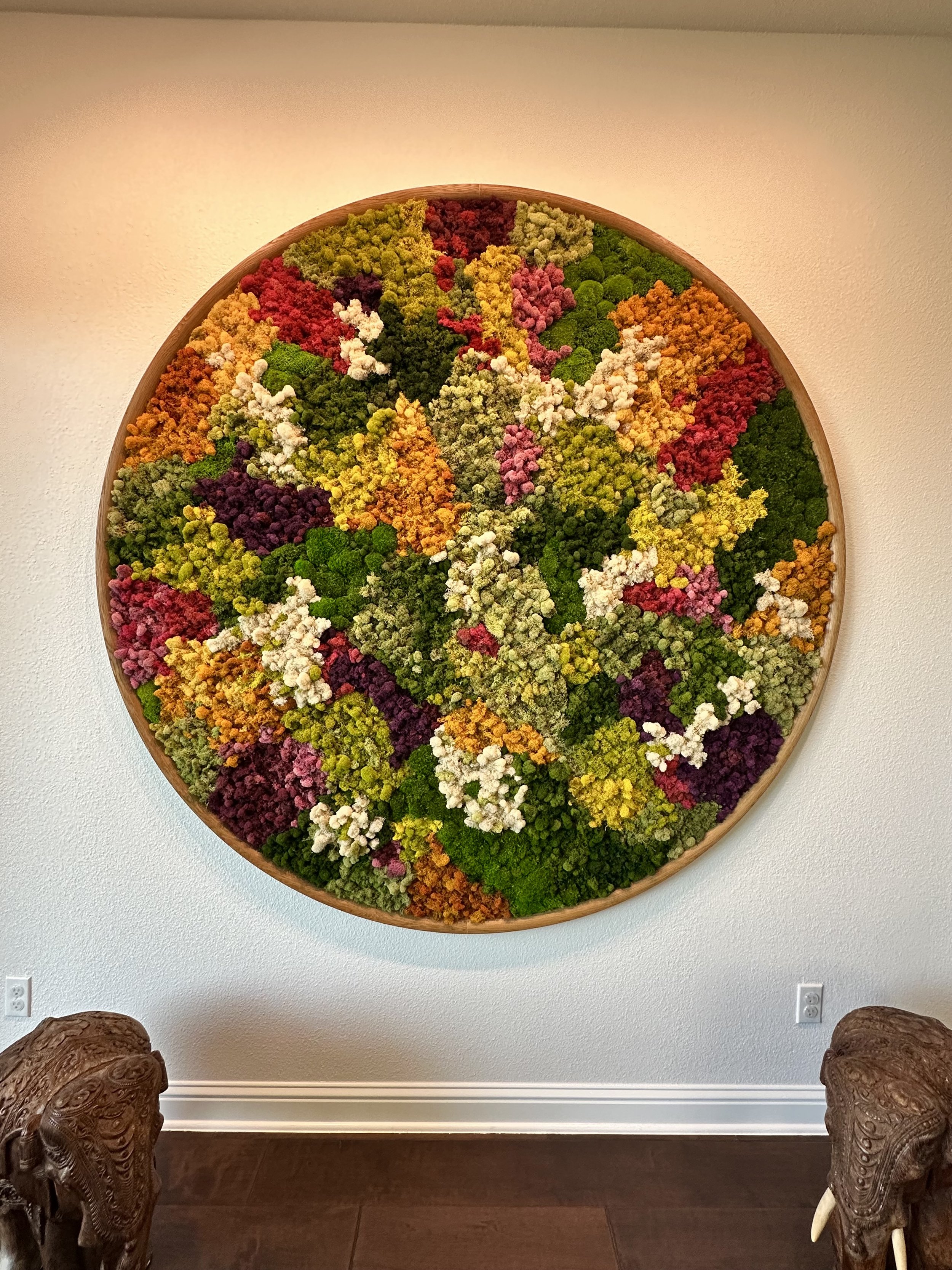 Moss accent wall piece