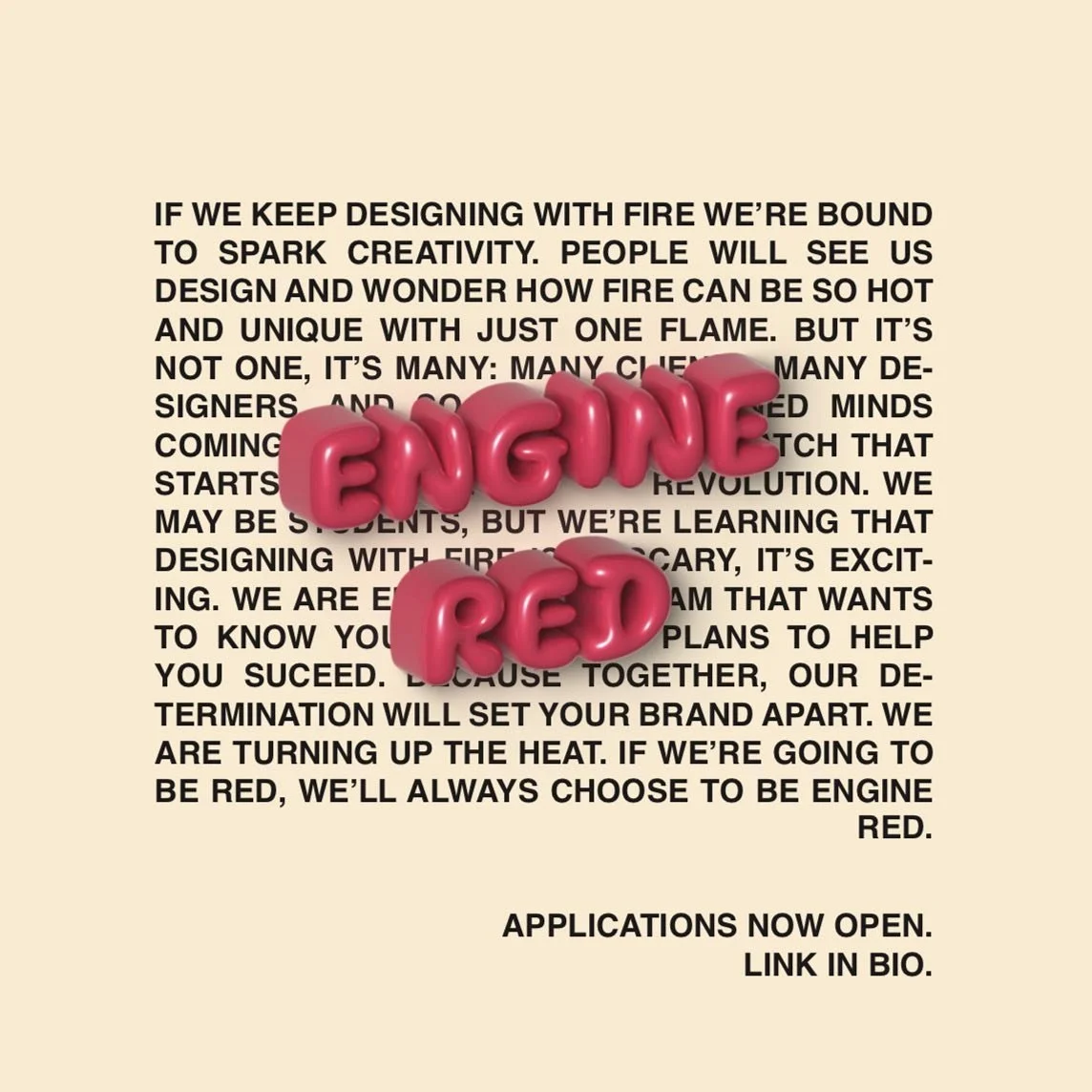 Spring 2025 designer applications for Northeastern&rsquo;s hottest design agency are now live!! Apply using the link in our bio!

Applications are due 11:59 PM EST Tuesday, January 7th. Don&rsquo;t let this opportunity cool down! #stayhot