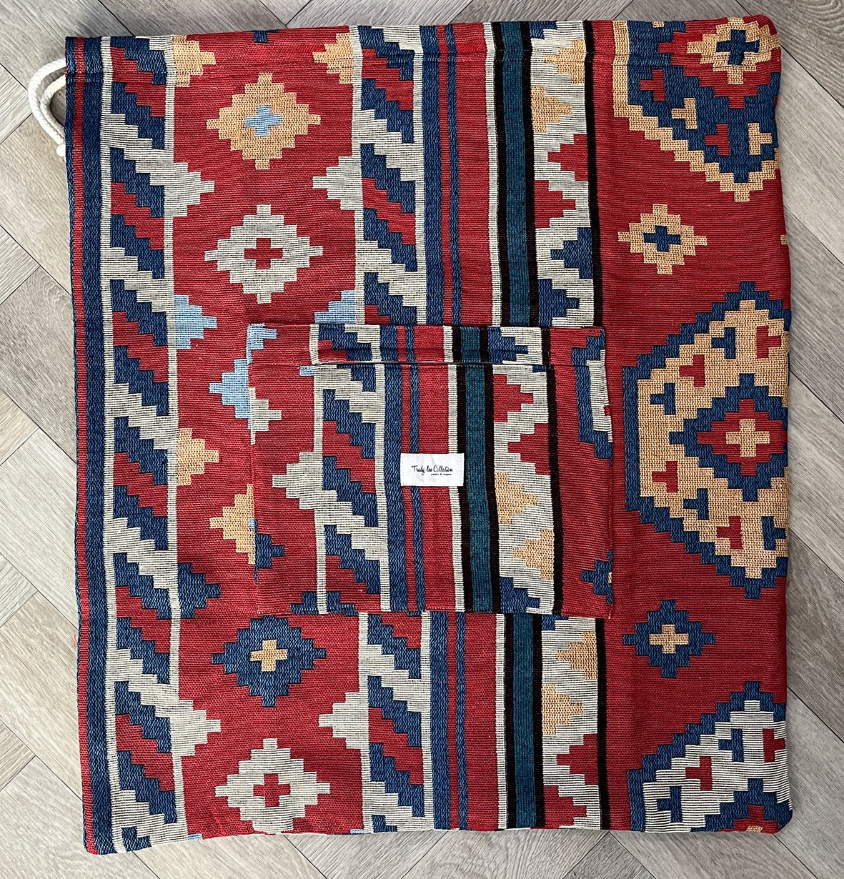 Red Aztec medium cotton blend Flat.jpg