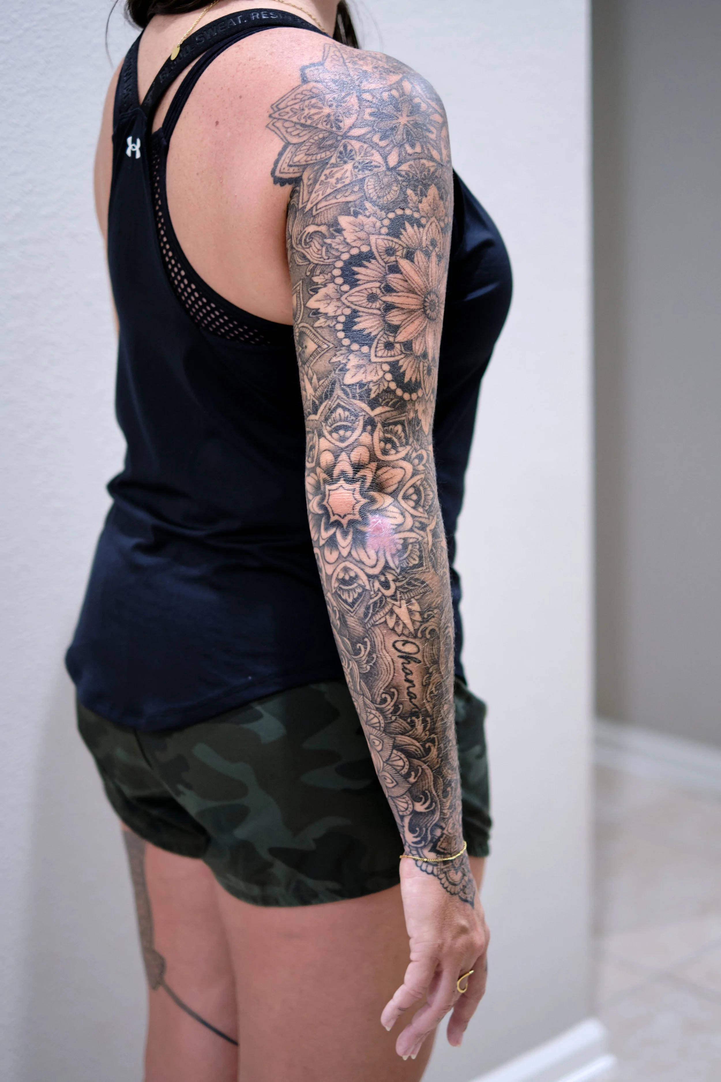 Full mandala arm sleeve tattoo