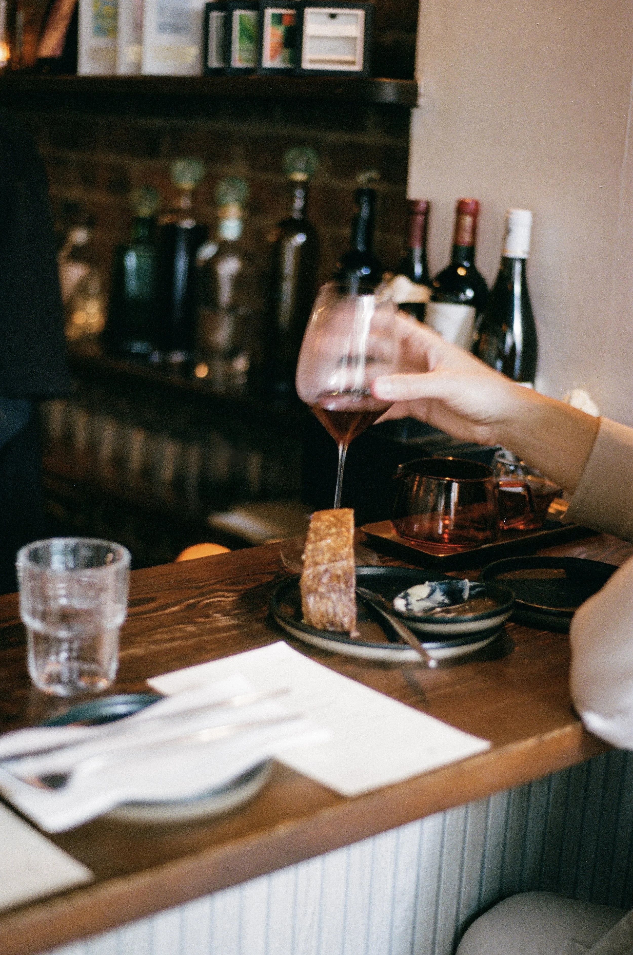 Counter seating at the restaurant
