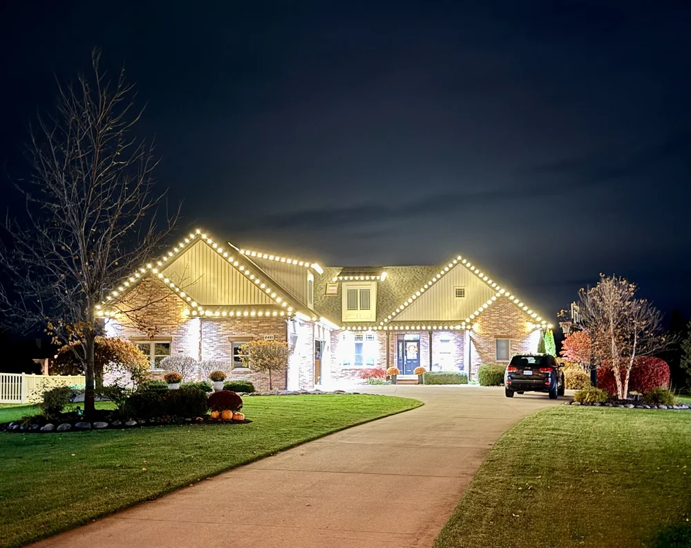 Tri-City Lighting installation at night