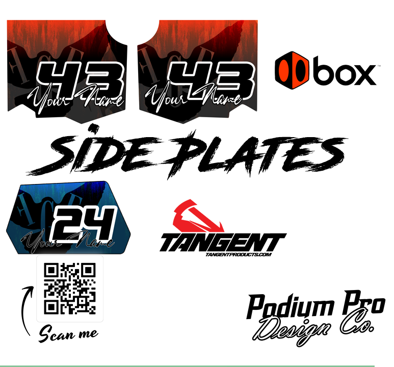 BMX Racing Side Plate Custom Graphics