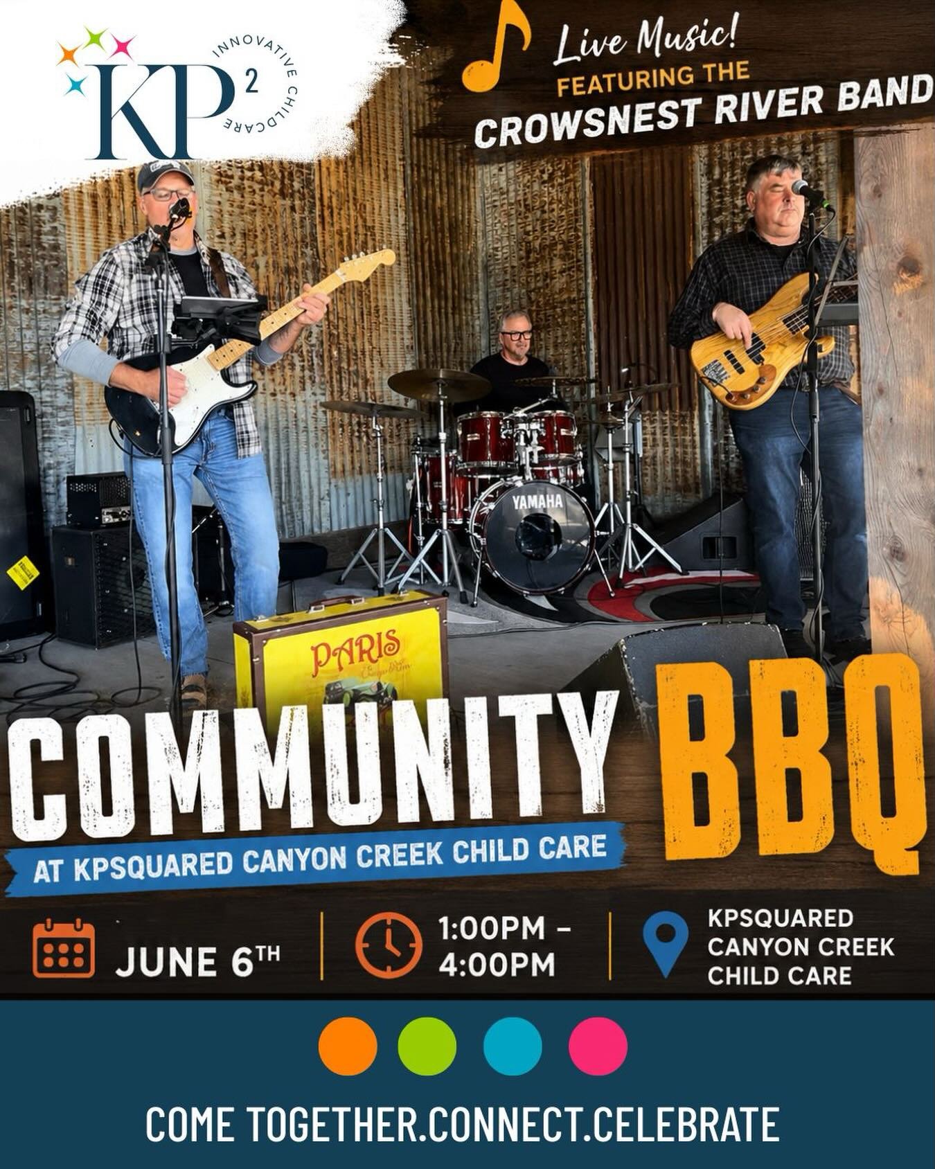 🎶🍔 COMMUNITY BBQ ALERT 🍔🎶

Join us at KPSquared Canyon Creek Child Care for an afternoon full of music, food, laughter, and community connection!

📅 Saturday, June 6th
🕐 1:00 PM &ndash; 4:00 PM
📍 KPSquared Canyon Creek Child Care Centre, Pinch