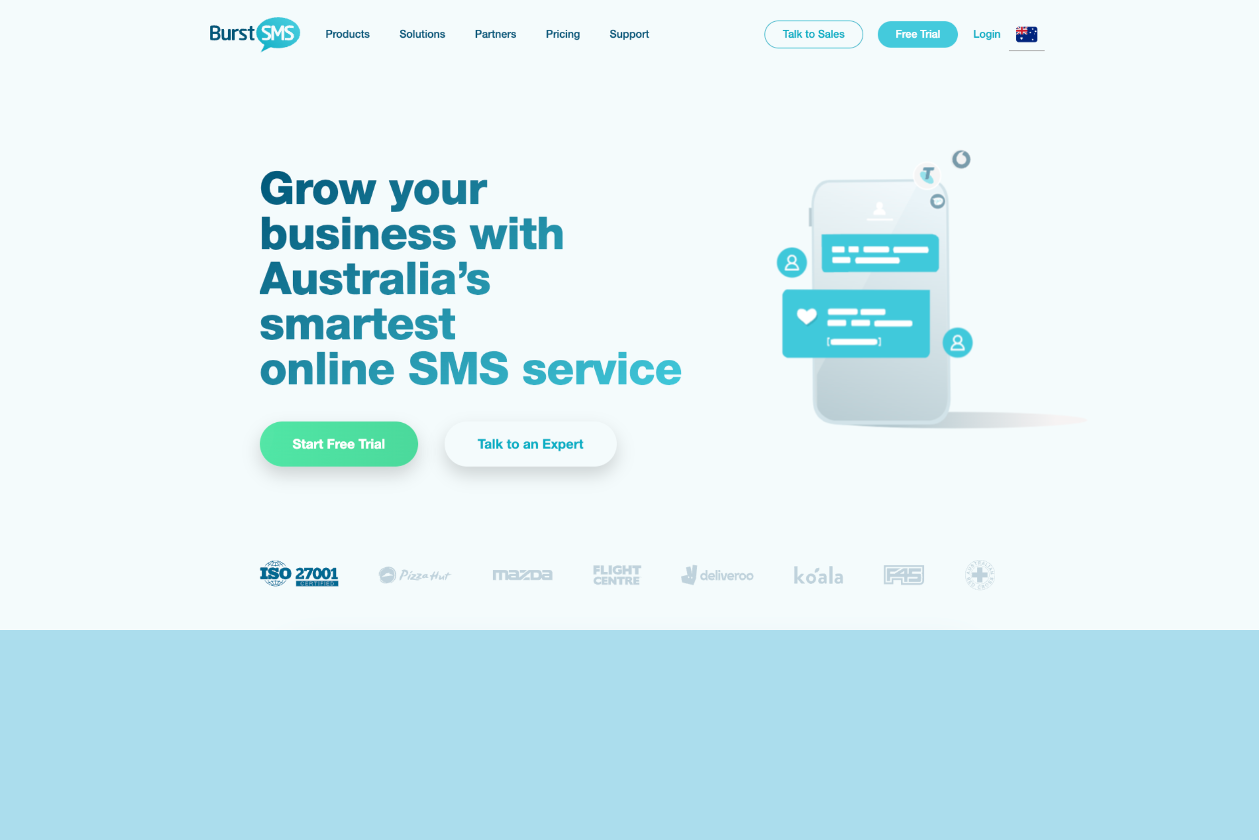 Web Design: Burst SMS