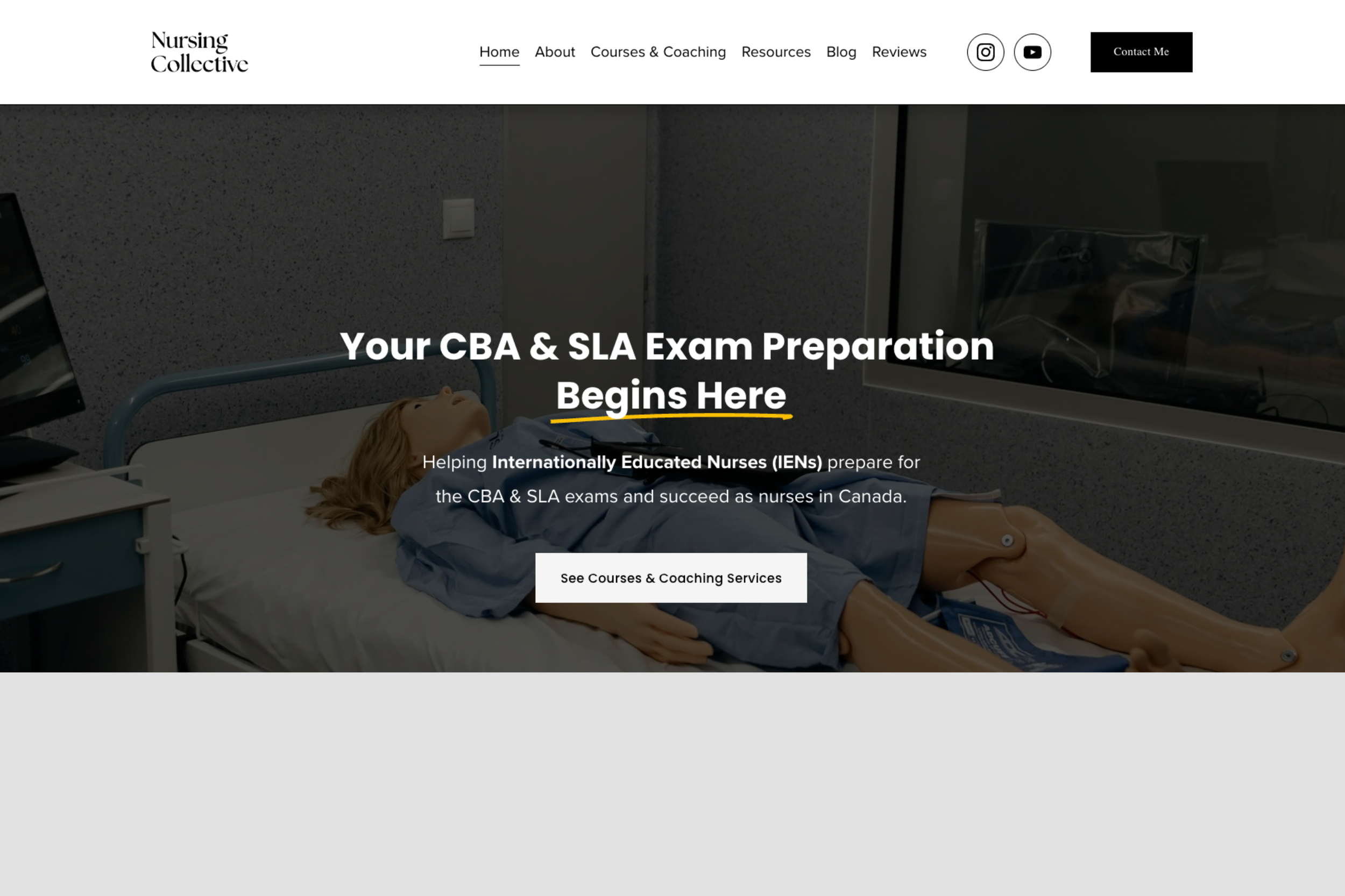 Web Design: Nursing Collective