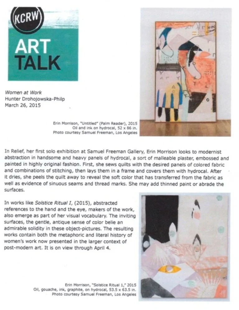 LA Exhibition Review KCRW - 2015