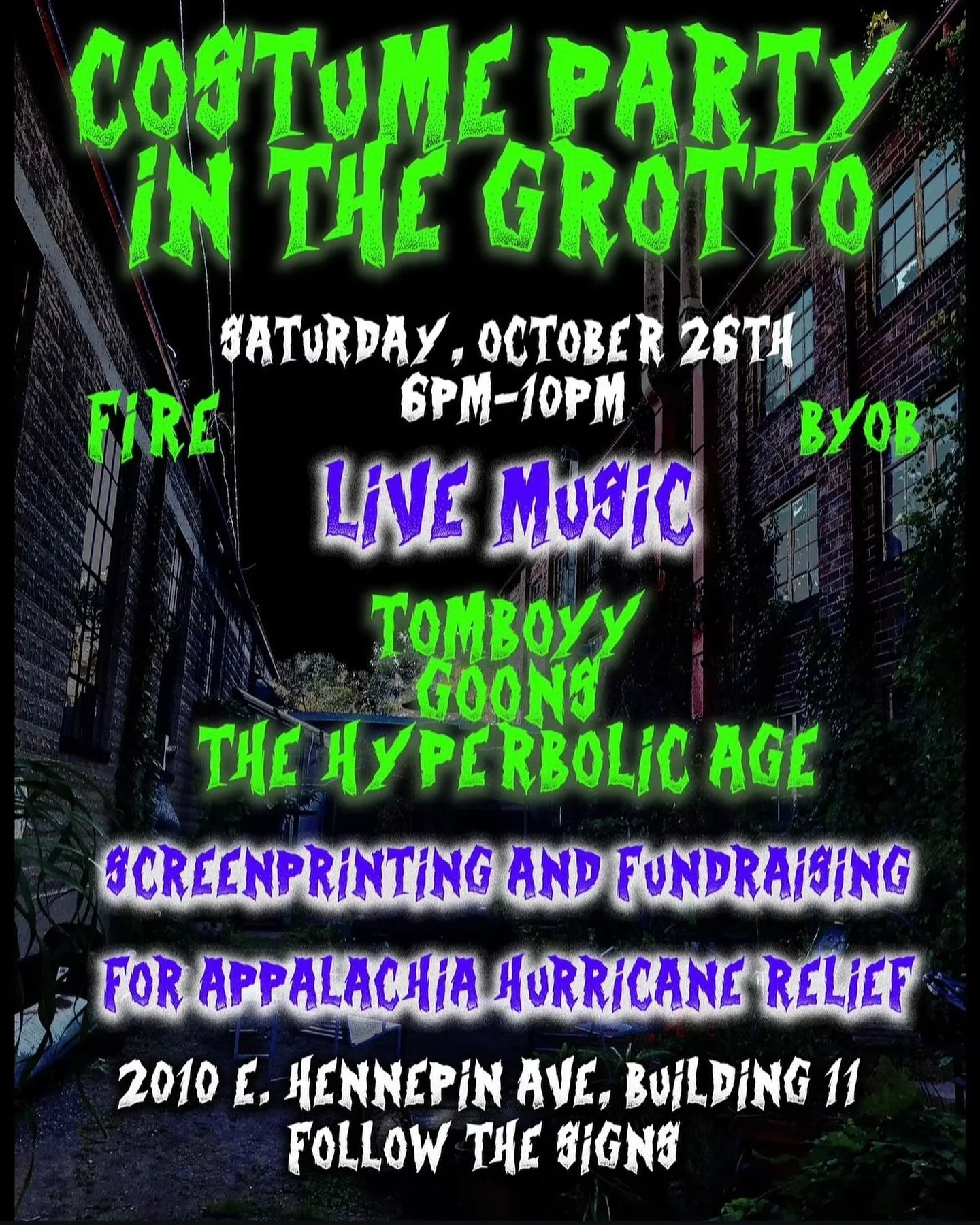 SATURDAY: Come dress up, see + support local artists, and help with a good cause if you&rsquo;re able 🎃 👻 🦇 👹