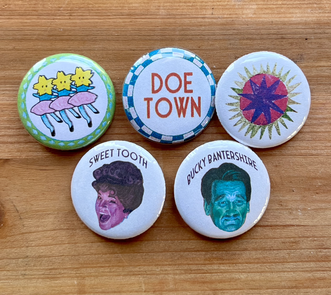 Novelty Pinback Buttons Set