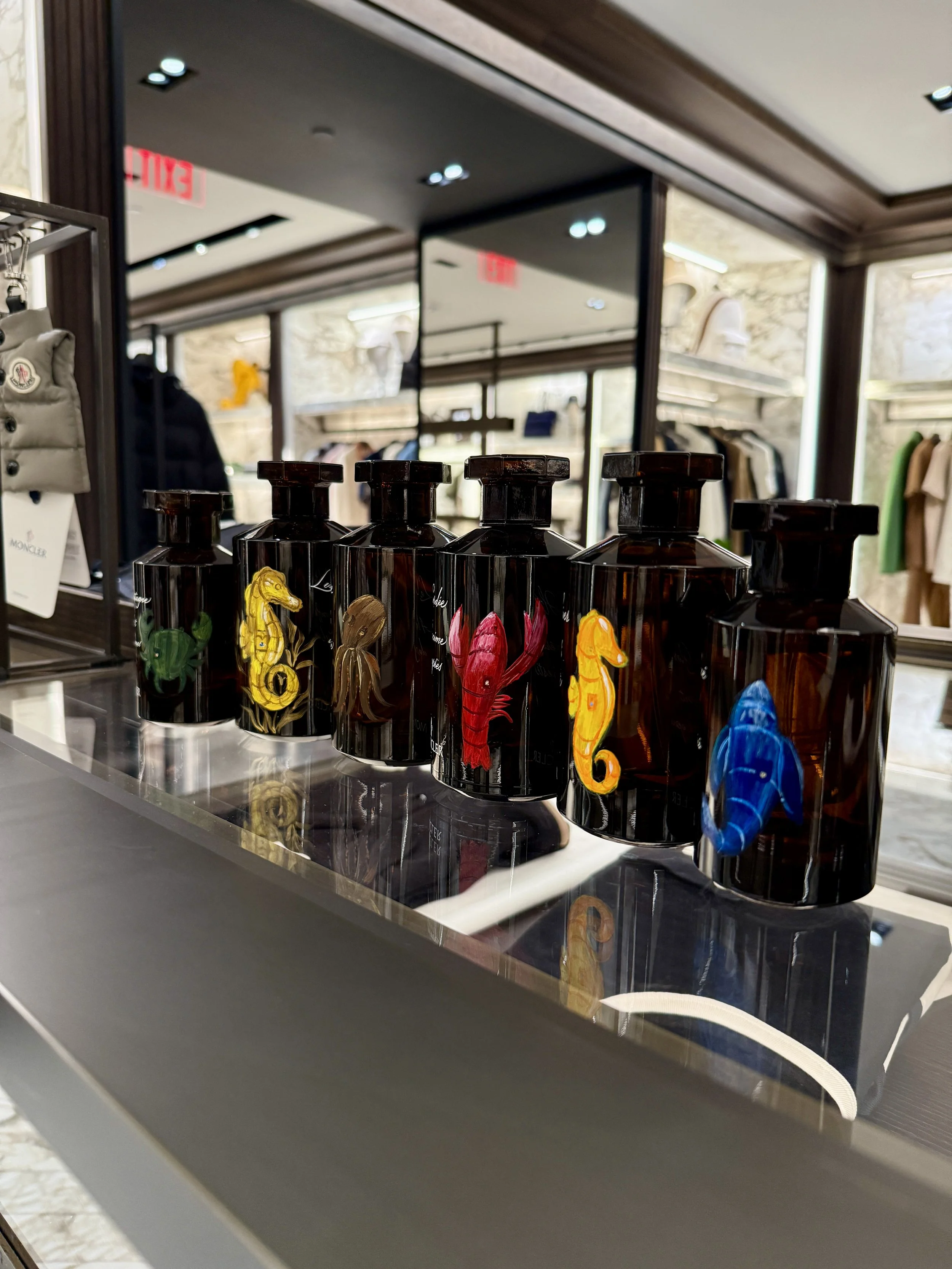 The Lobster That Stole the Show: Live Bottle Painting for Moncler Ala Moana Hawaii