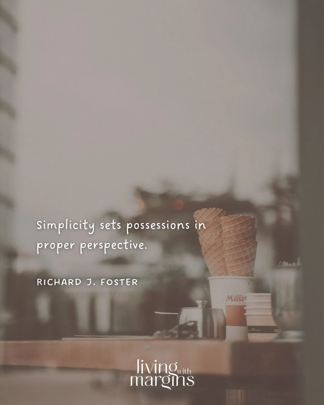 Simplicity sets possessions in proper perspective. &mdash;Richard J. Foster⁠
⁠
What can you simplify? Your decor? Your clothing? Your kitchen appliances? Your shoe collection?⁠
⁠
Start small. Don&rsquo;t overthink it. Find something you haven&rsquo;t