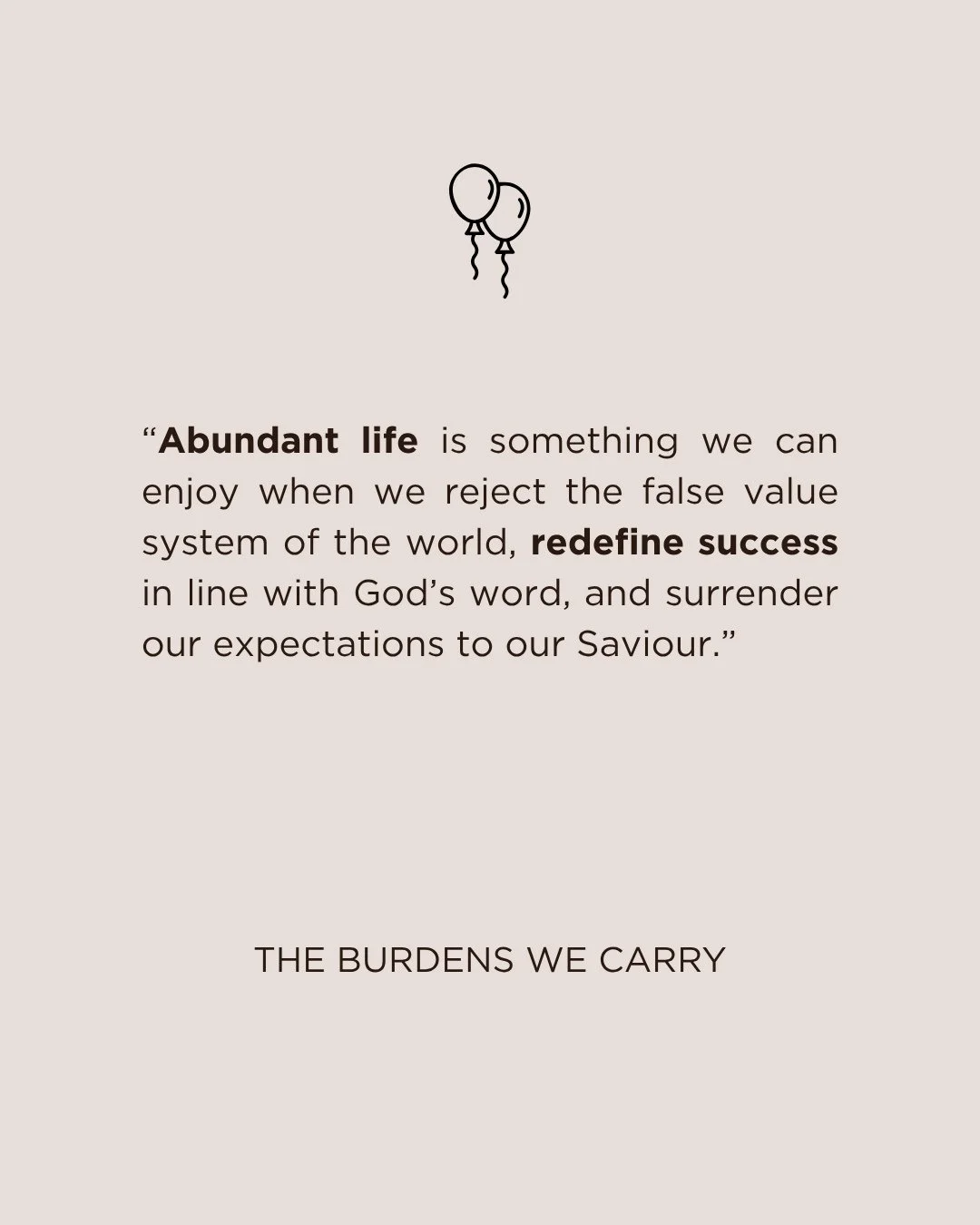 Here's the thing... the harder I tried to do everything right, the more stressed I became, and the further away the promise of abundant life drifted.⁠
⁠
The problem was my definition of success. Rather than living a life of surrender, I was living a 