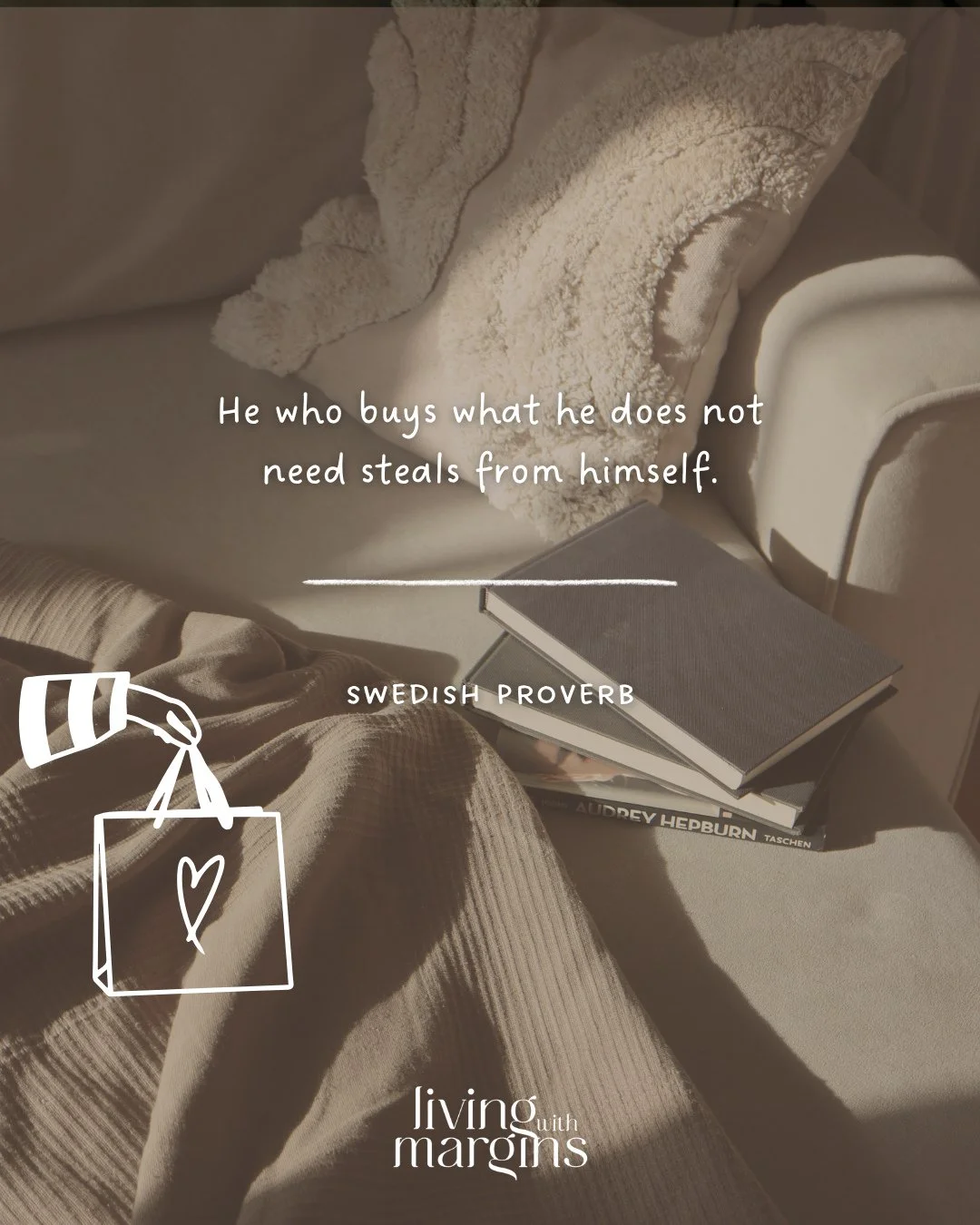 A reminder for Black Friday: "He who buys what he does not need steals from himself."⁠
⁠
Be careful friends, it's a jungle out there 🫶