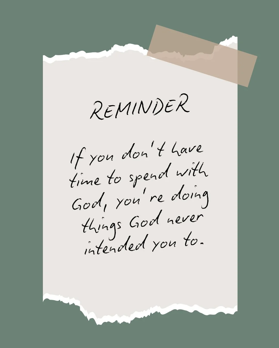 Are you too busy for God?⁠
⁠
I know, there are seasons of busyness that are short-term and unexpected. That is normal life. But if you are habitually too busy to cultivate your relationship with God, then you are doing more than God intended.⁠
⁠
What