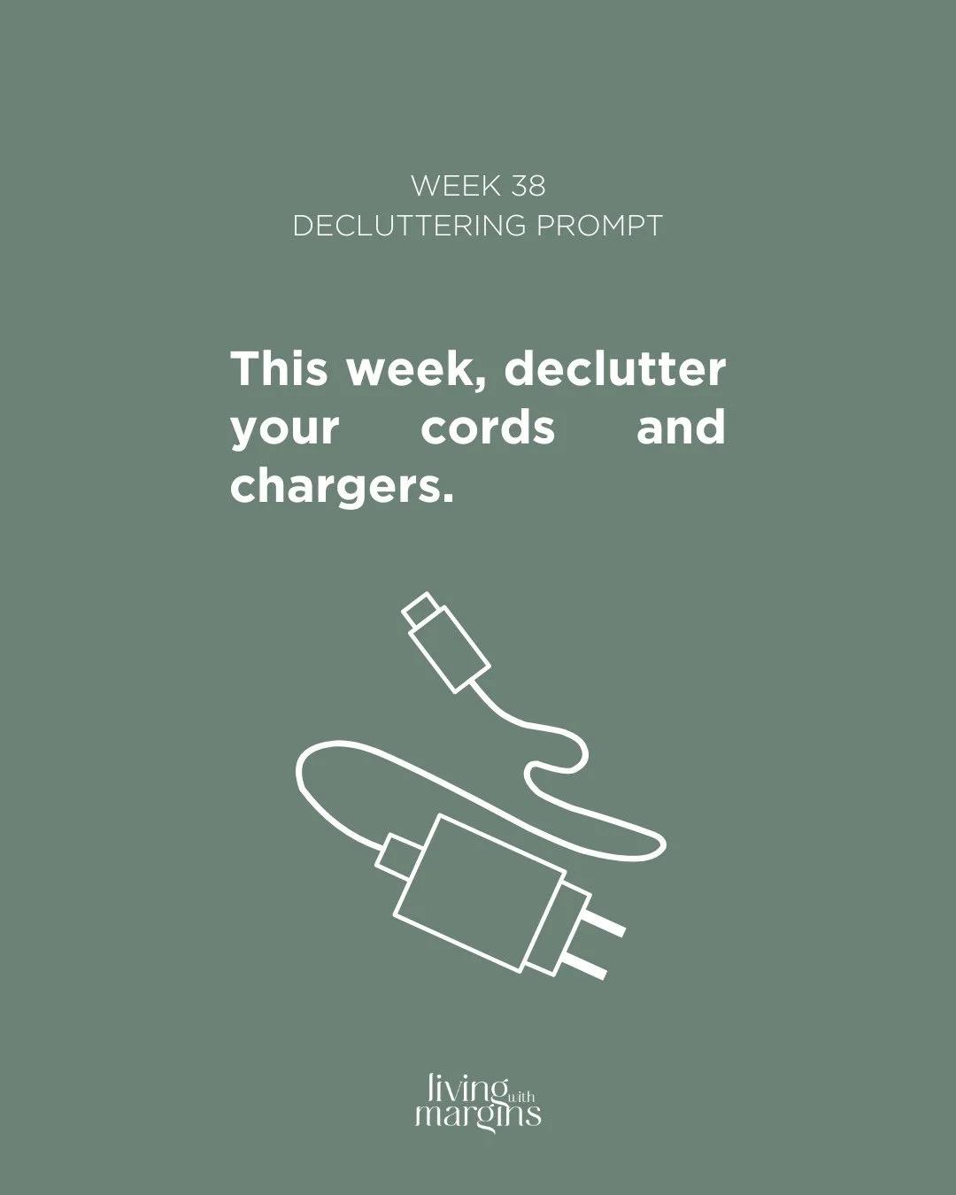 Do you have a collection of random cords and chargers in a bottom drawer somewhere? I do 🙋&zwj;♀️⁠
⁠
If it doesn't have a device and you don't use it, you don't need to keep it.⁠
⁠
#declutteryourlife