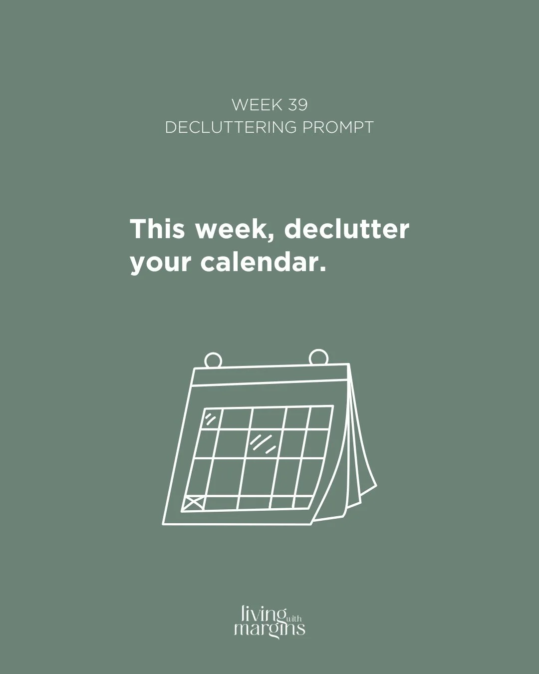 Clutter isn't just physical. One of the hardest forms of clutter I need to keep under control is my calendar.⁠
⁠
There are so many wonderful ways we can use our time. But time is one of the most precious things we have. How we spend our time is how w