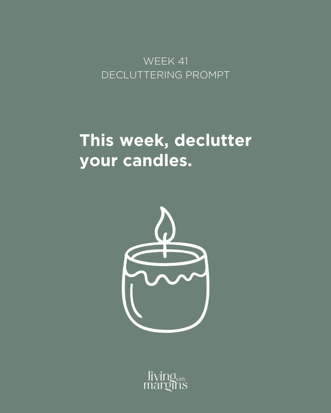 Do you have used-up candle jars around your home?⁠
⁠
Let them go. Or, if they are super pretty and you really want to keep them, clean them properly and find a use for them.⁠
⁠
Clean the soot and trim the wick of the candles you love. Make yourself a