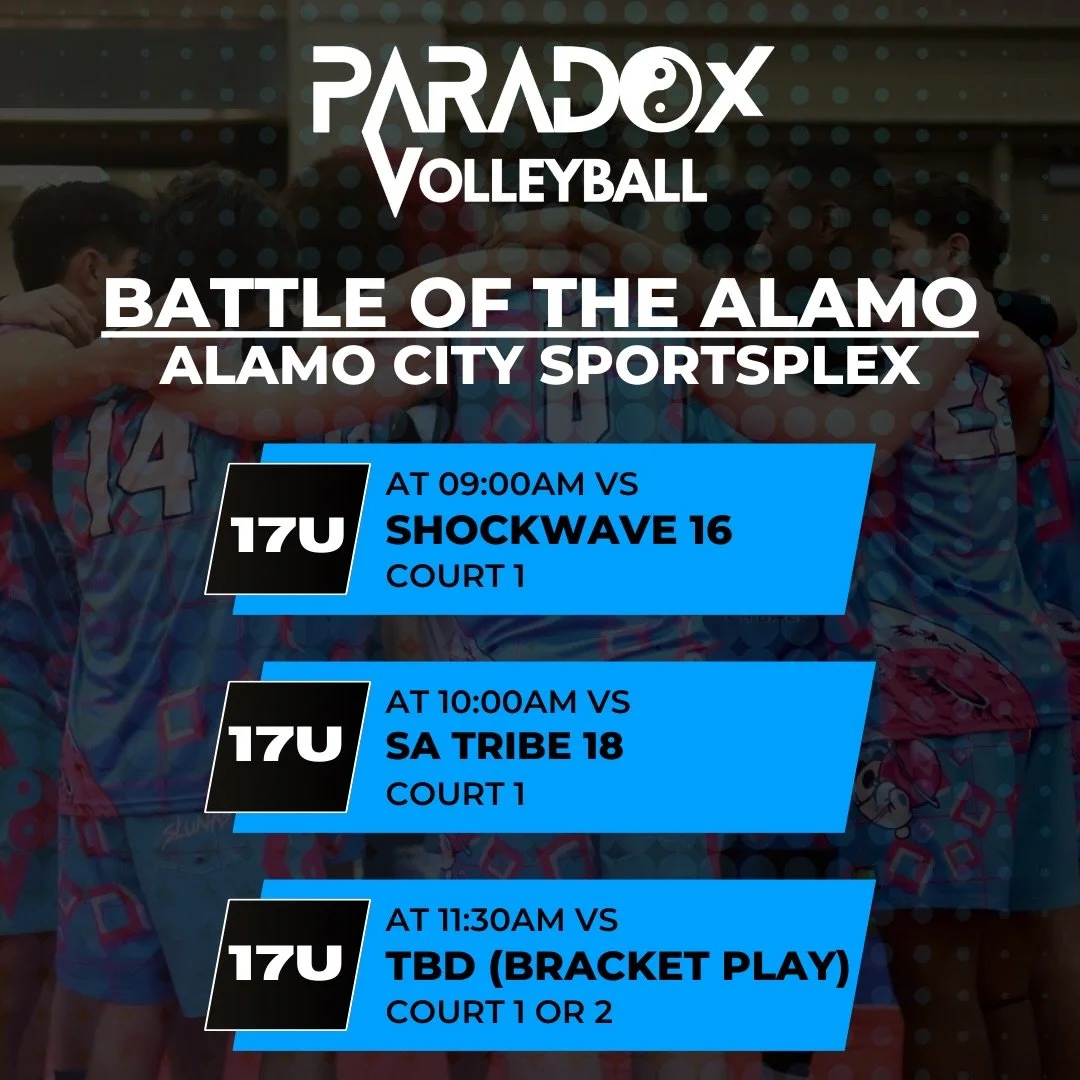 PARADOX 17U is back in action tomorrow. 
Come out and support or catch our livestreams!