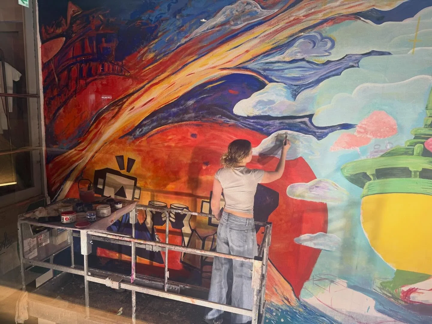 Fav project yet? #daysix #mural #tokyoart #acrylic