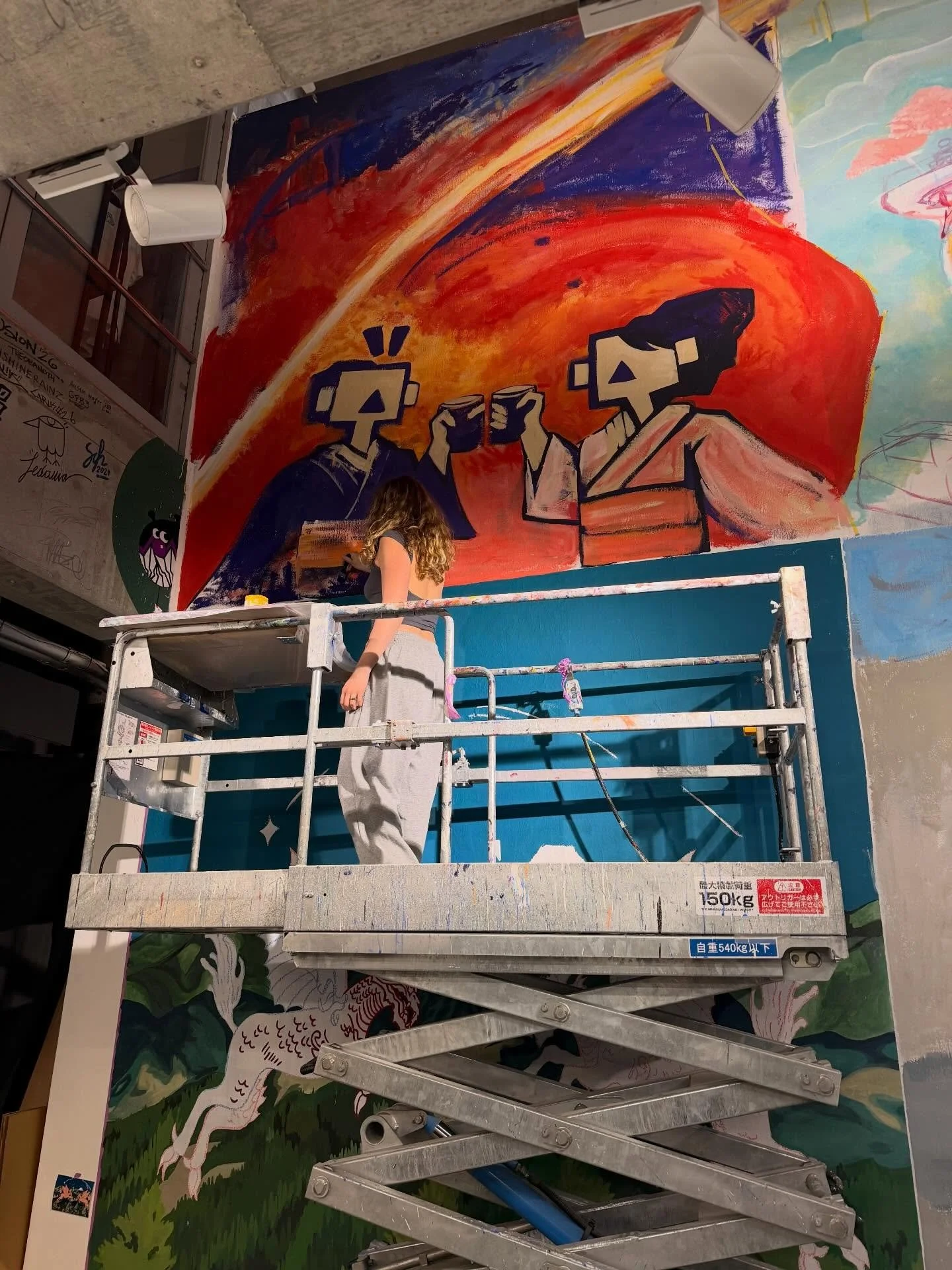 Some fun behind the scenes of my mural at @bna_wall 
Come see the final project at our opening event 2026/04/22 at 19:30 hosted by @tokyodex