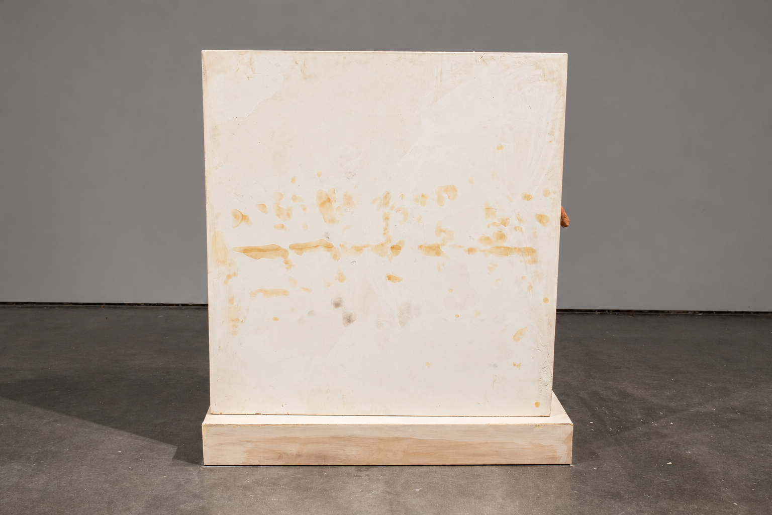baby breath, 2021, mattress springs and casings, hydrocal, earthenware, cobalt oxide, 48x48x12"