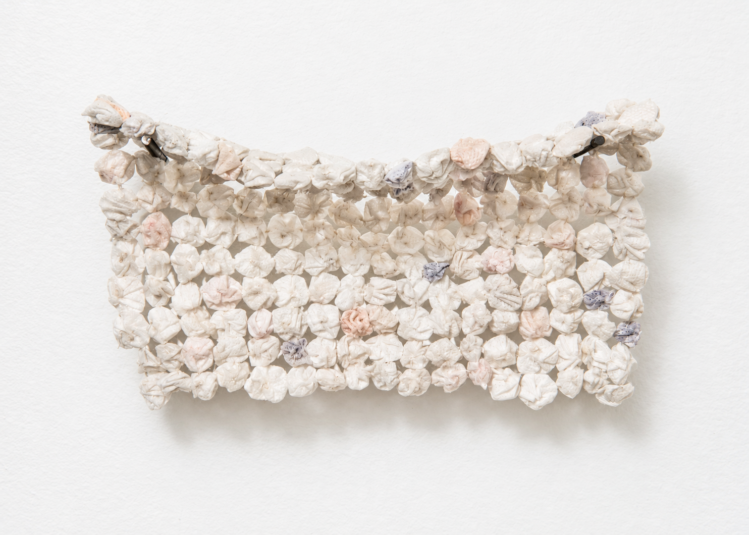 melody, 2021, mattress spring casings from baby breath, rebar, 10x10"