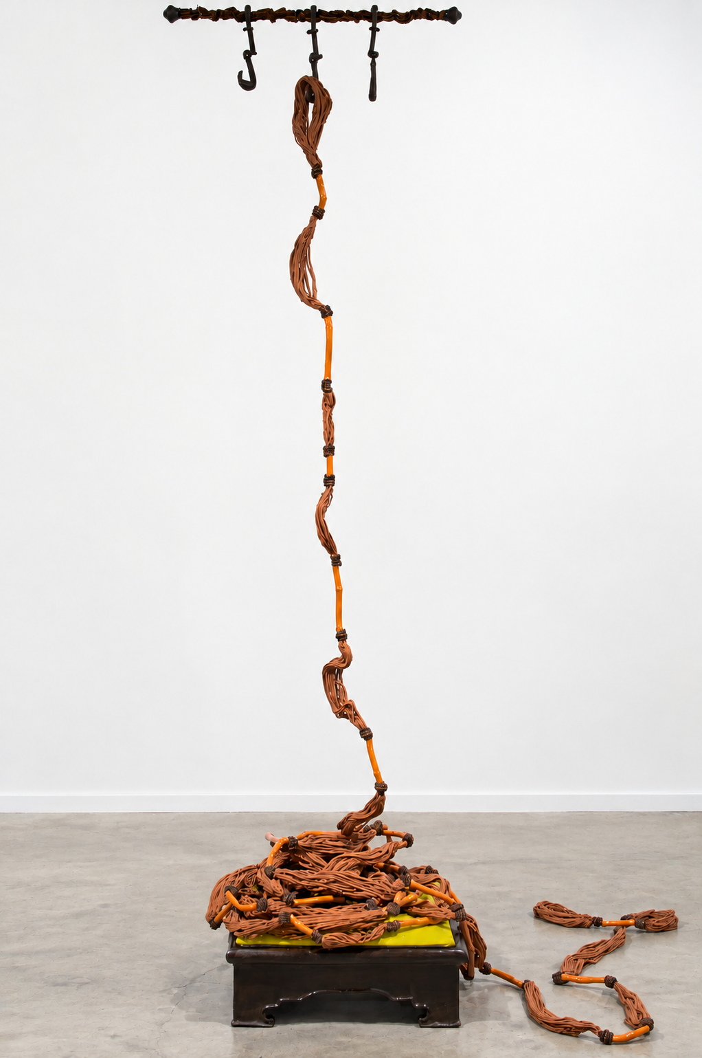 meathook: the cure . 2016 . ceramic, glaze, vinyl, fabric 