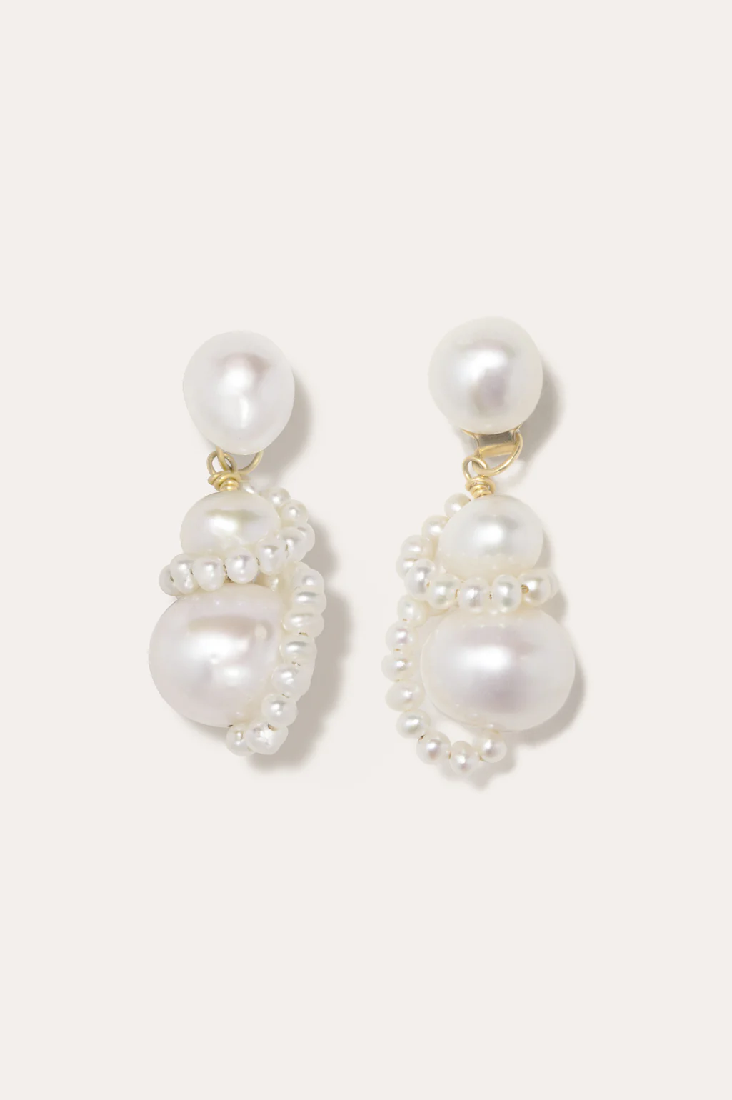 P213-Pearl and Recycled Gold Vermeil Earrings by Completedworks-1.png