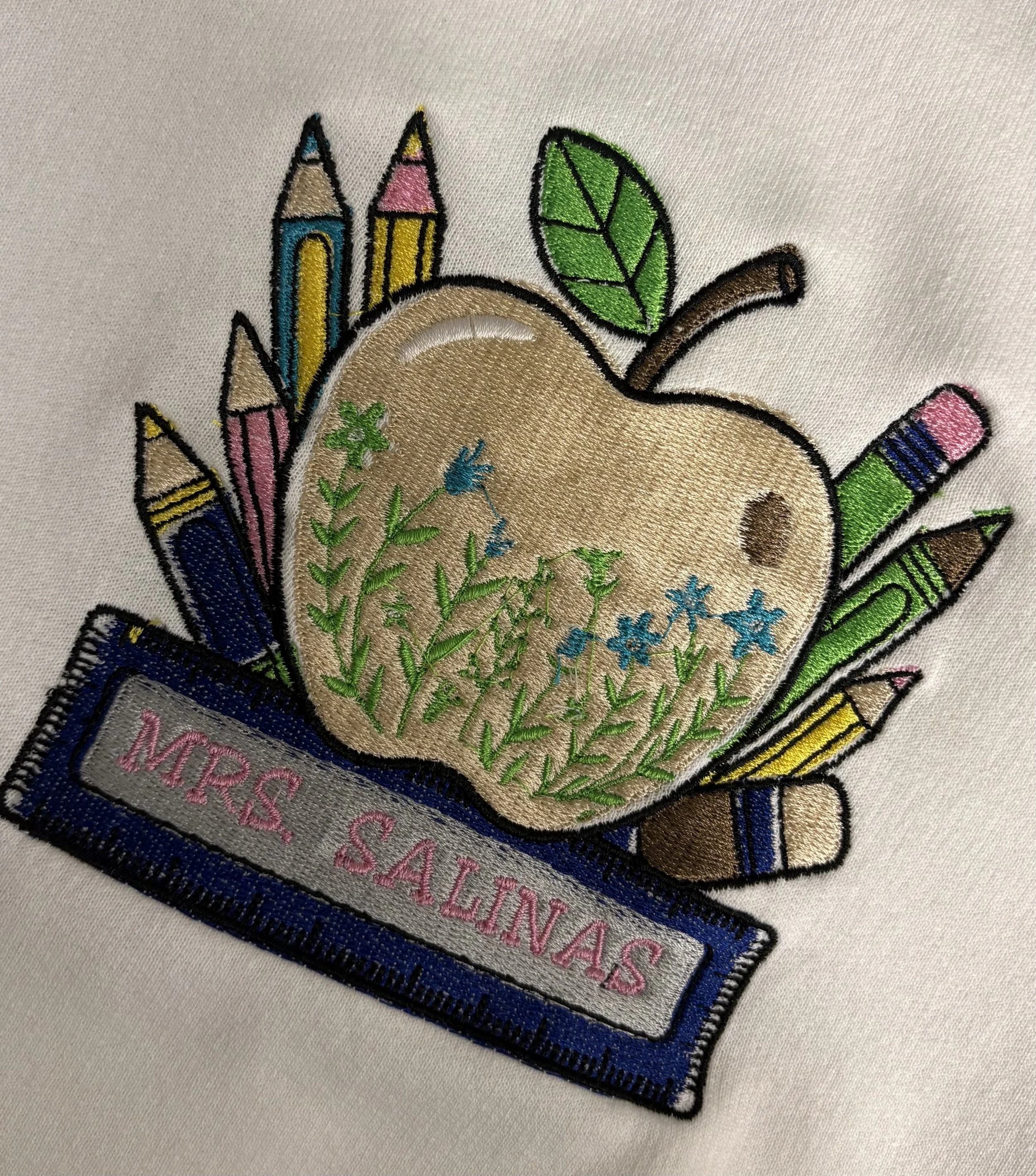 Custom Teacher Appreciation Embroidered Sweatshirt
