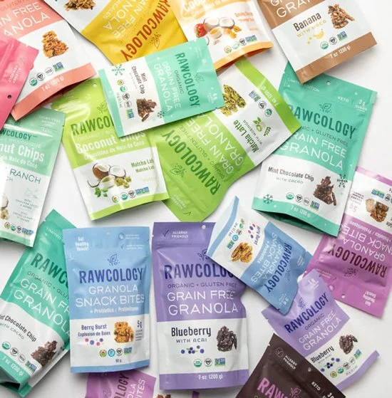Rawcology colorful packaging design