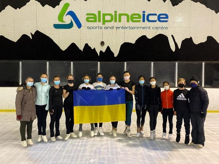 Our club stands tall along side our amazing coach Marina to show support and love for all of those affected in Ukraine 💙💛