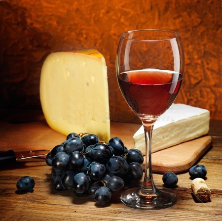 wine and cheese