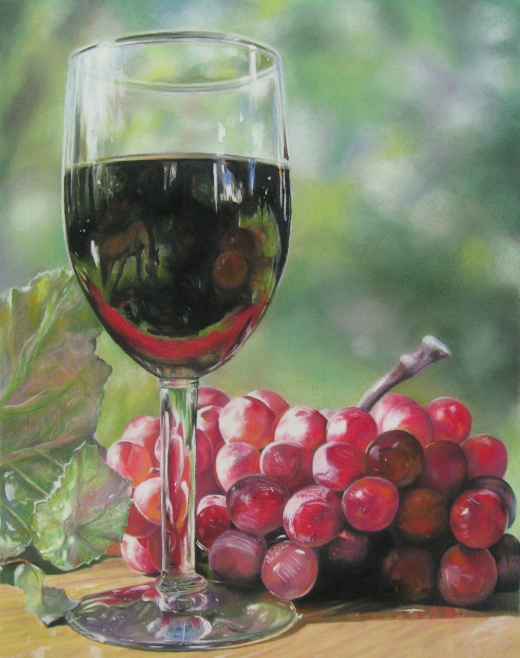 glass, wood,soft focus bakground