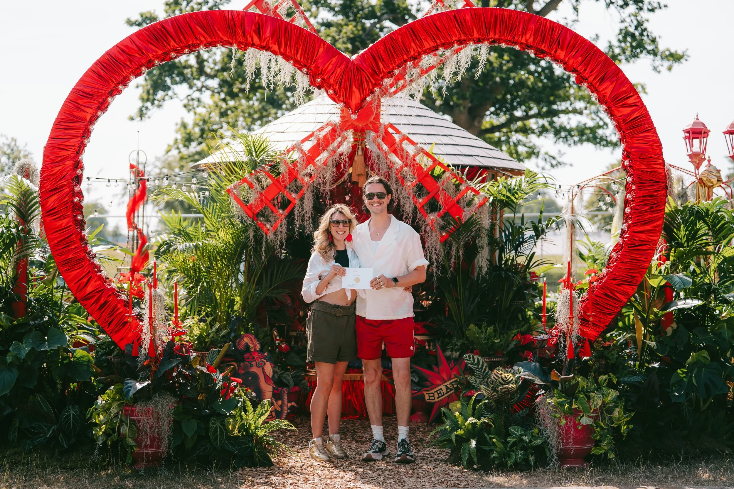 James Whiting & Hannah Geller - L'amour Vert for Moulin Rouge! The Musical at RHS Badminton Flower Show 2026 Designed by James Whiting and Plants By There - RHS Gold Medal and Best Houseplant Terrarium