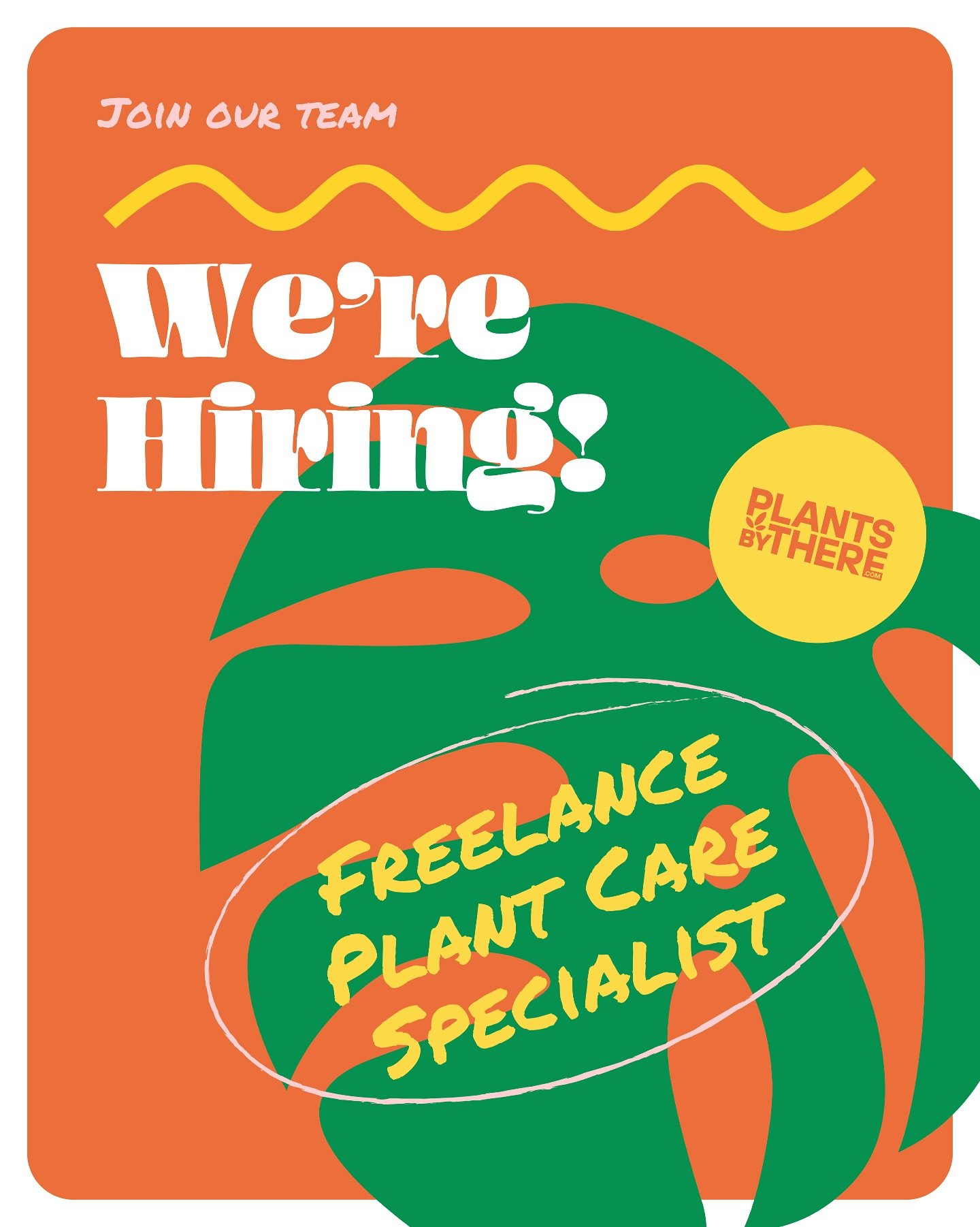 🚨WE&rsquo;RE HIRING!🚨- Houseplant experts of London &mdash; We need you! 🌿🌱🪴🌴🌵
 Plants By There is looking to find a Freelance Plant Care Specialist to help keep our leafy clients happy and thriving! 🌱✨

Here&rsquo;s a few details about the r