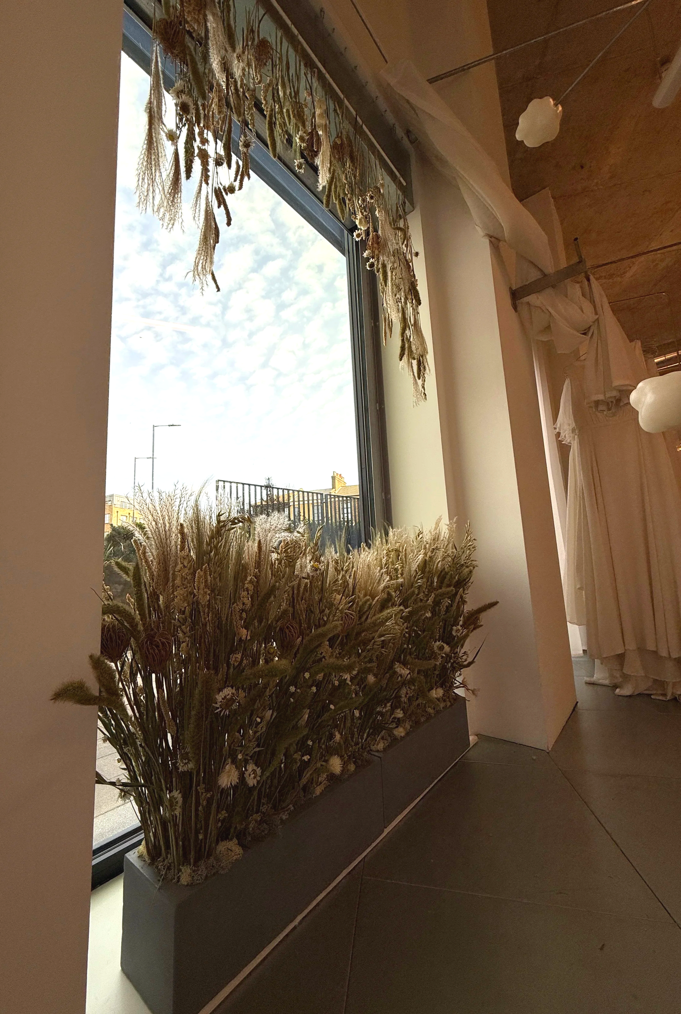 The Fall Bride - Dried Flower Window Display