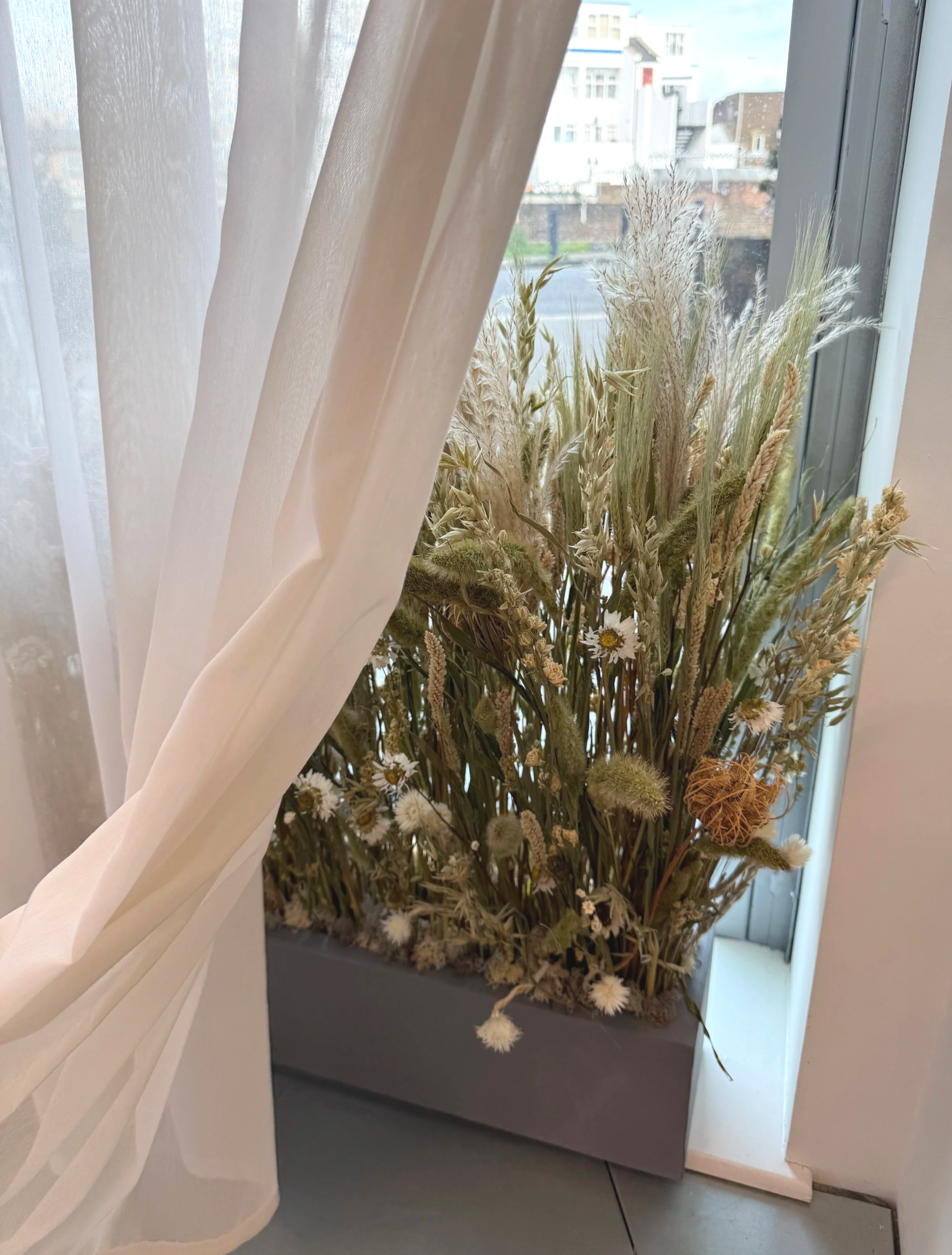 The Fall Bride - Dried Flower Window Display