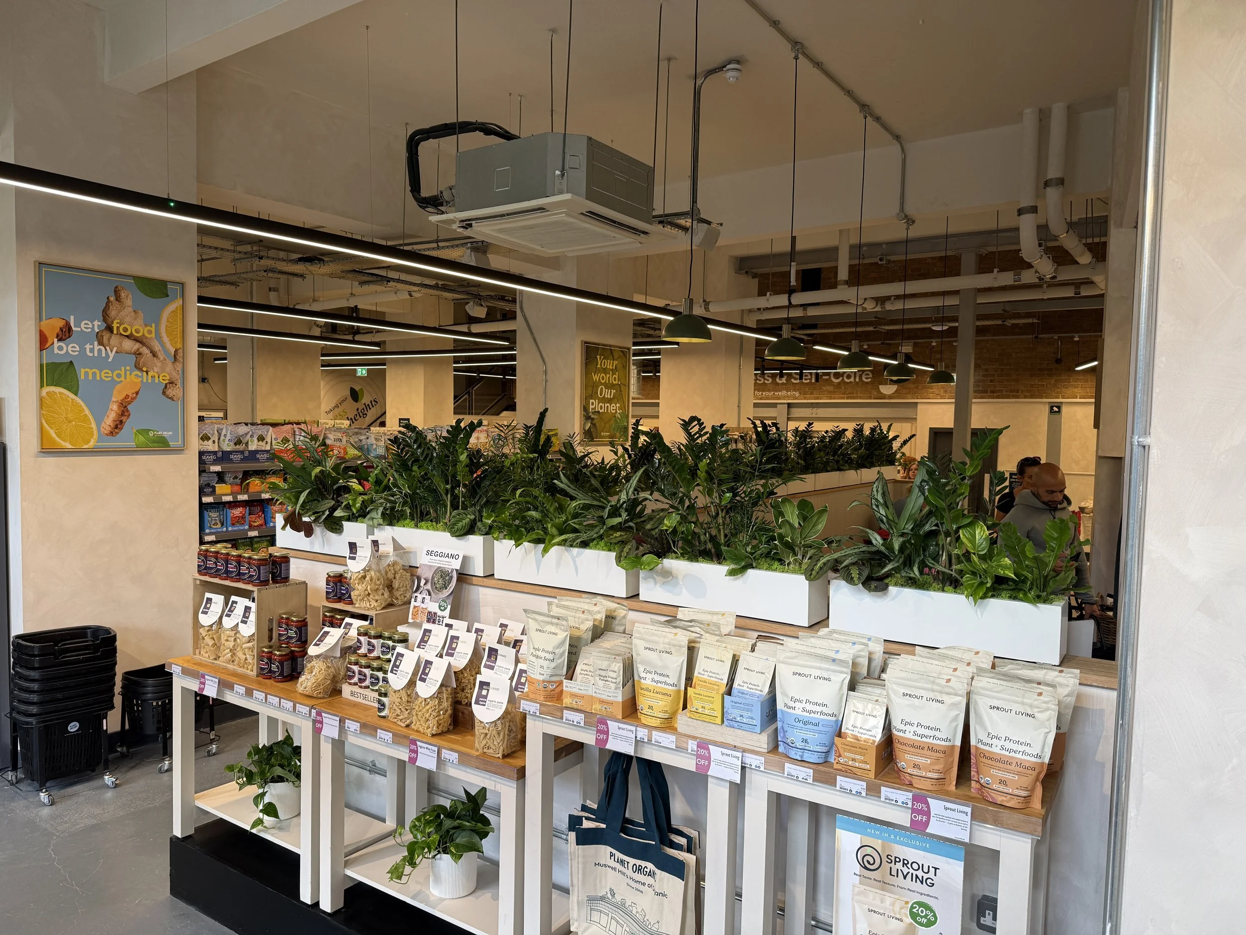 Planet Organic - Muswell Hill - Plants By There Interior planting installation and maintenance