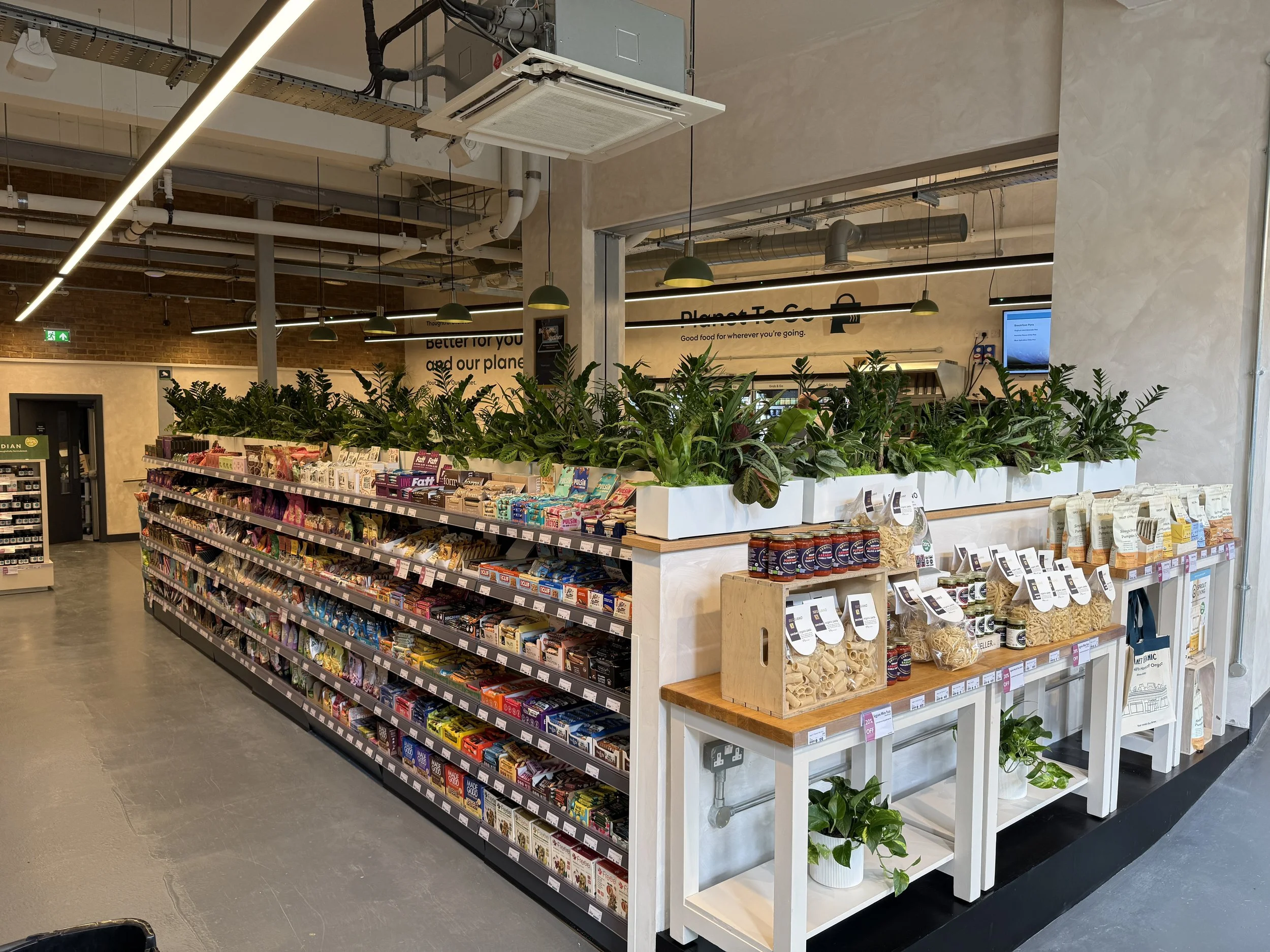 Planet Organic - Muswell Hill - Plants By There Interior planting installation and maintenance