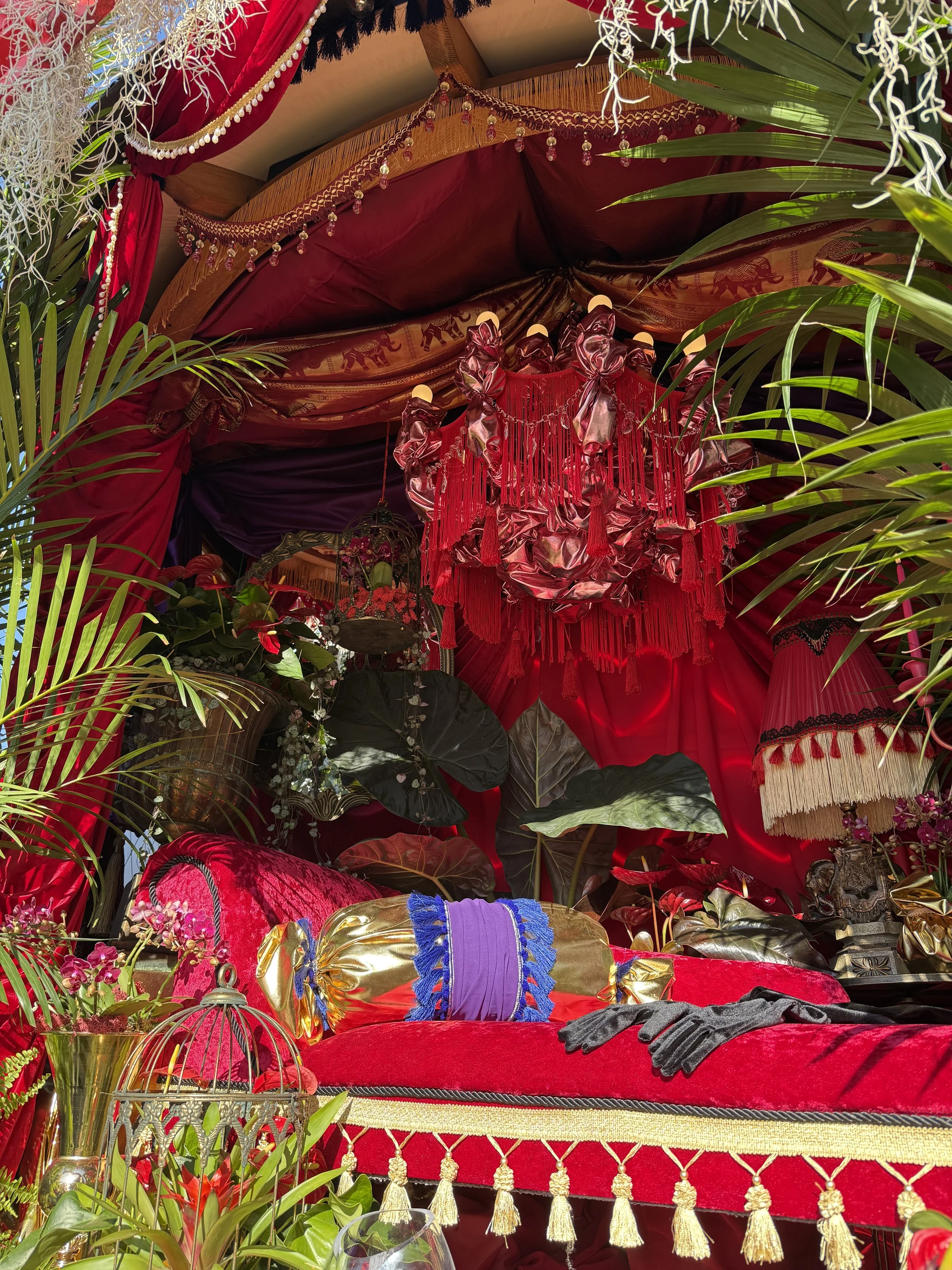 Satine's Dressing Room - L'amour Vert for Moulin Rouge! The Musical at RHS Badminton Flower Show 2026 Designed by James Whiting and Plants By There - RHS Gold Medal and Best Houseplant Terrarium