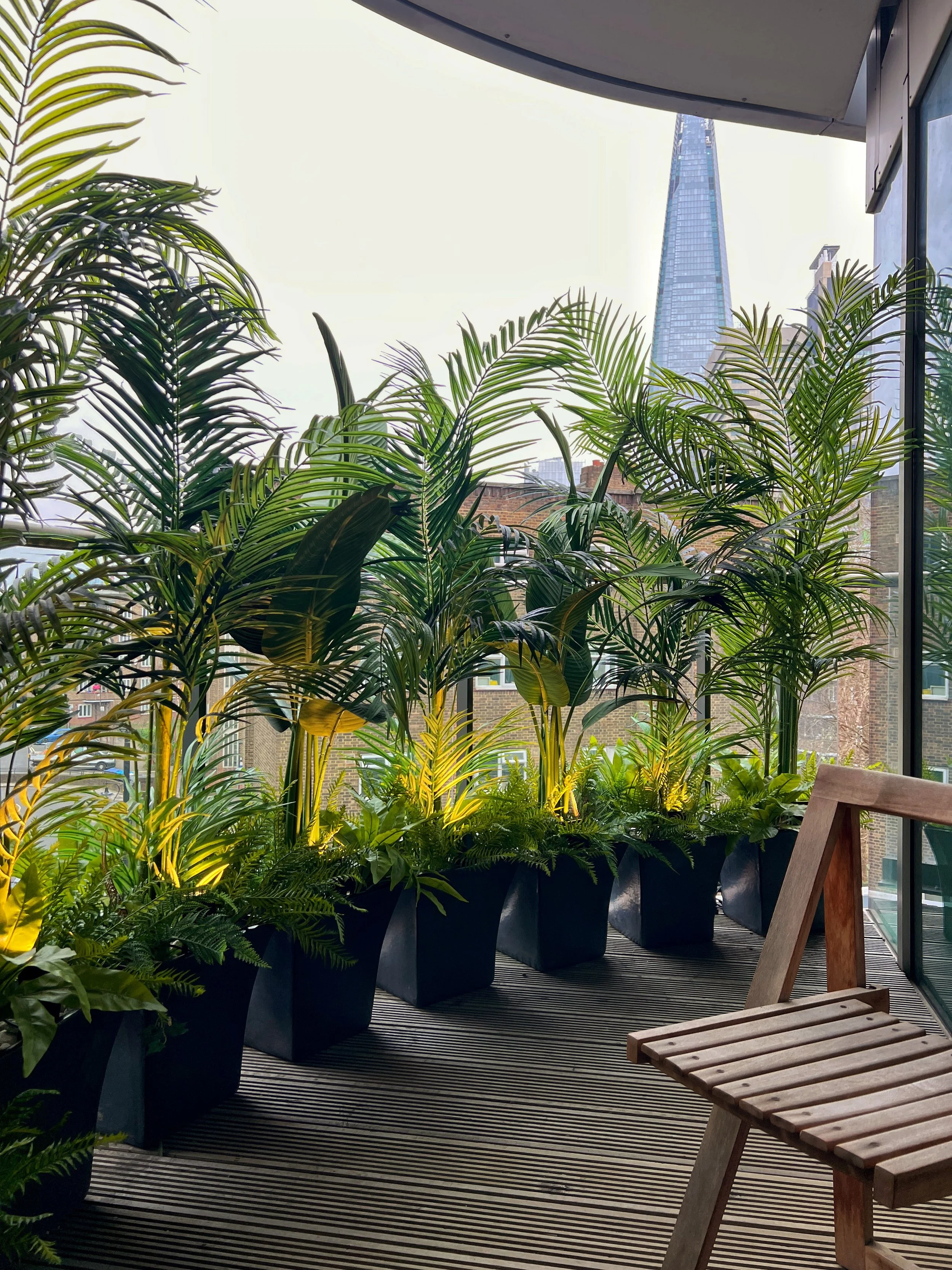 Artificial plants for balconies and terraces in London - Low maintenance city gardening