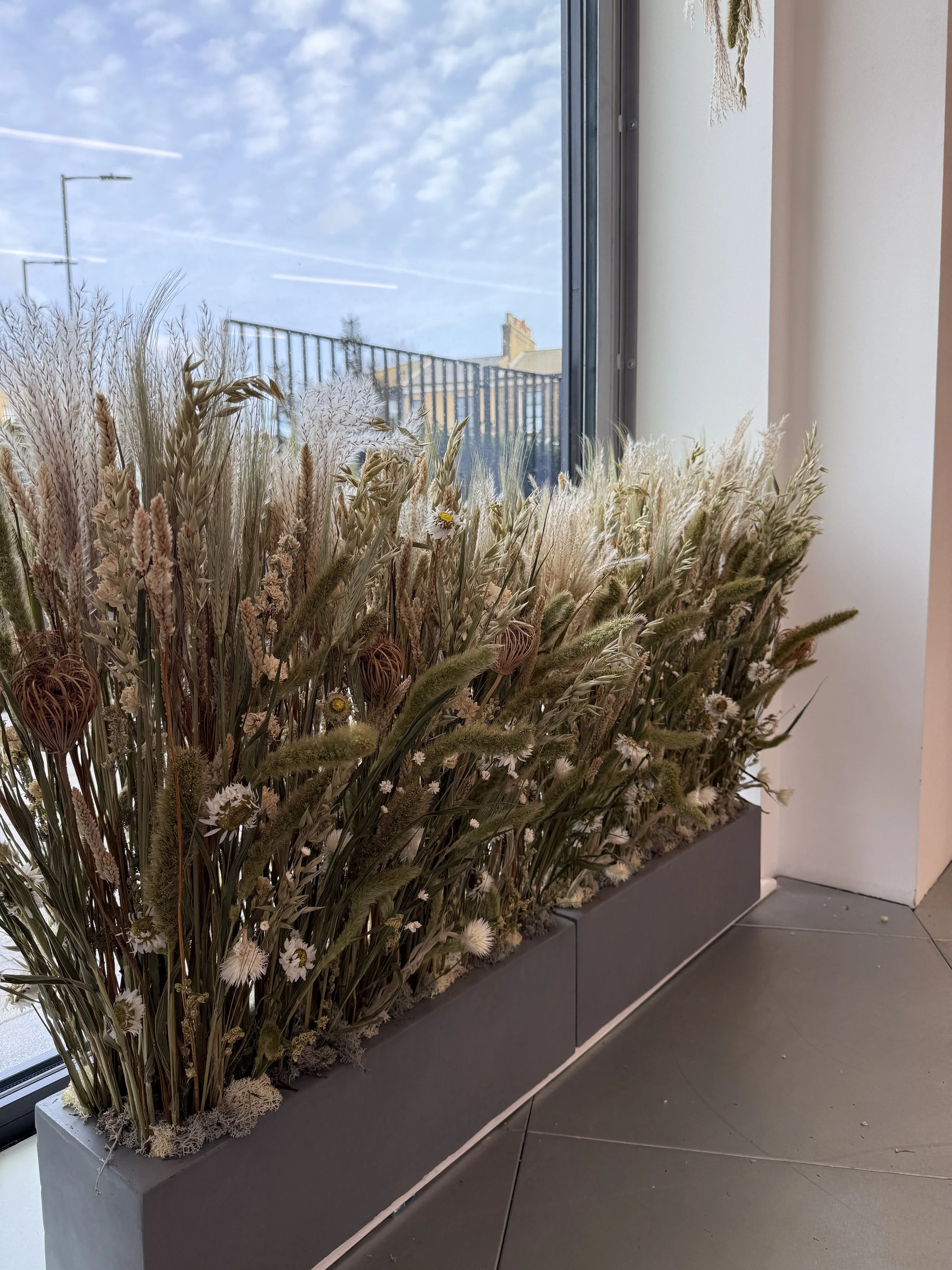 The Fall Bride - Dried Flower Window Display