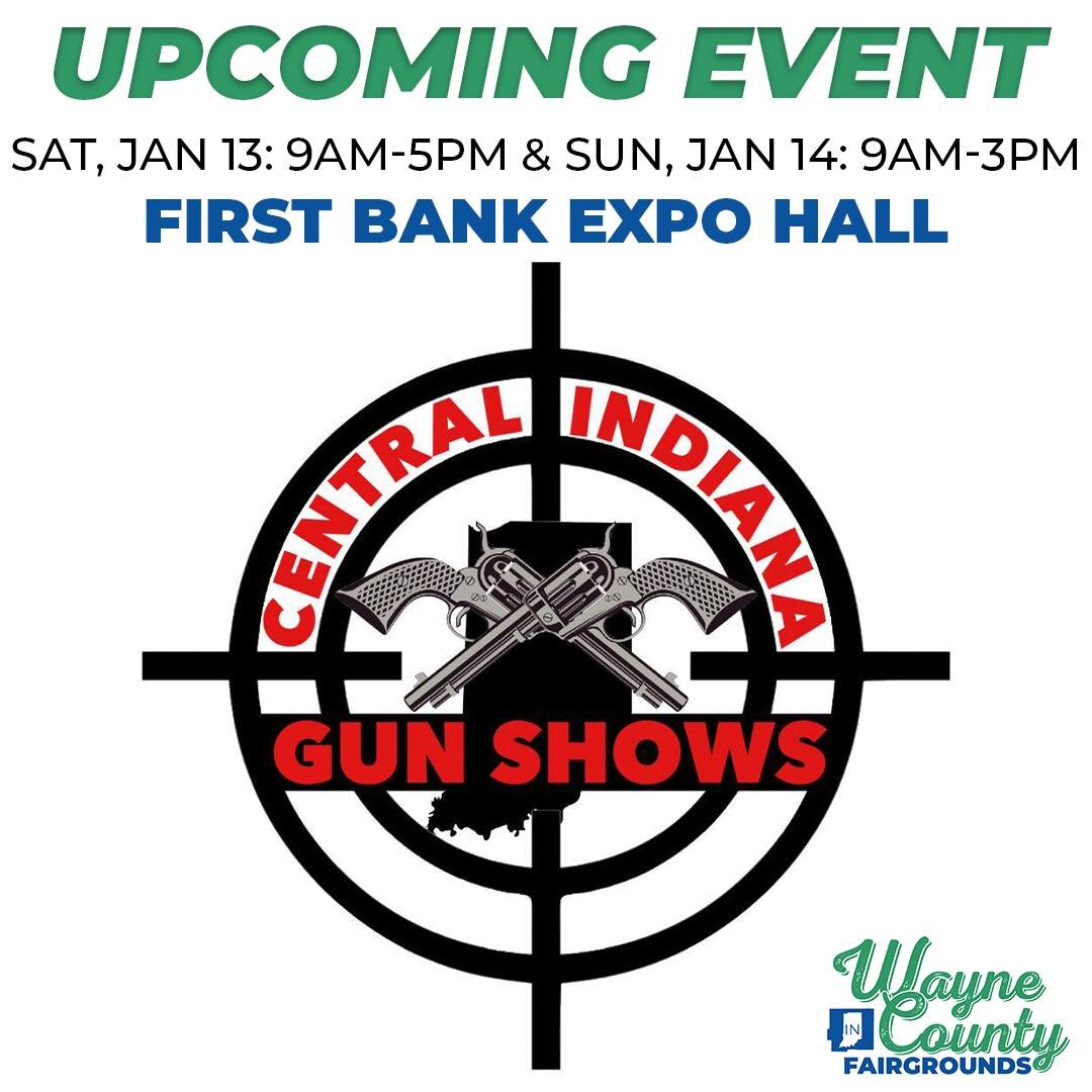Need something to do this weekend that's indoors? Central Indiana Gun Shows LLC is back! This Saturday 9am-5pm and Sunday 9am-3pm in the First Bank Expo Hall. Learn more on our website, link in story.