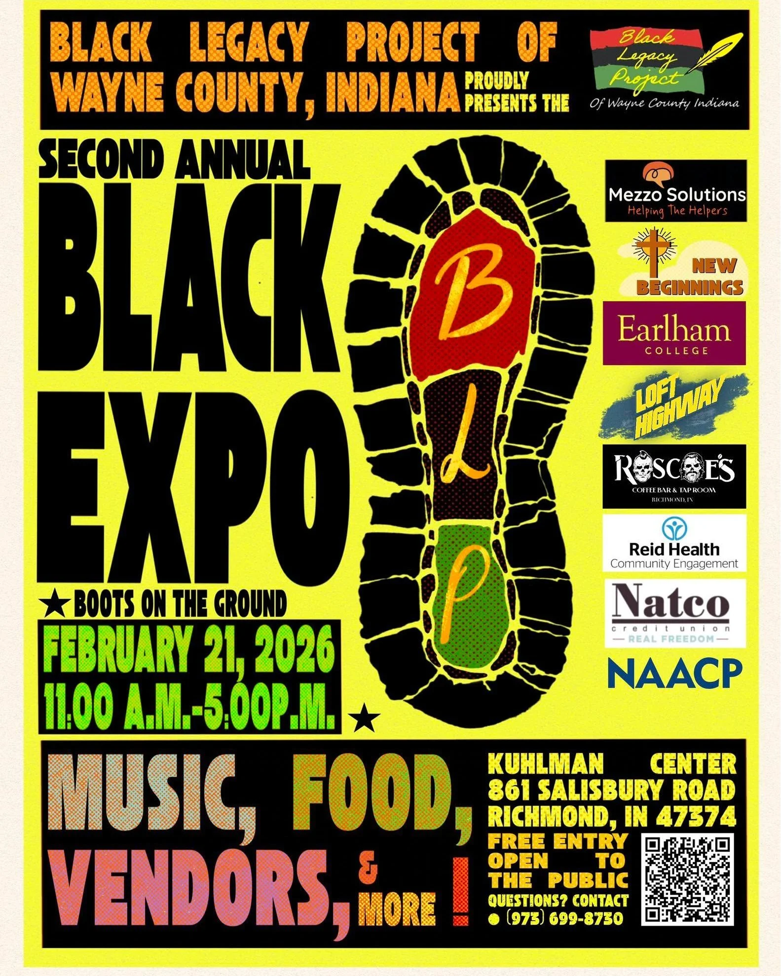 Black Legacy Project of Wayne County, Indiana will be back for their second annual BLACK EXPO - BOOTS ON THE GROUND. 

Check out their page for more information! ⬇

📲: https://www.facebook.com/events/1536597717681620/permalink/1572305834110808/