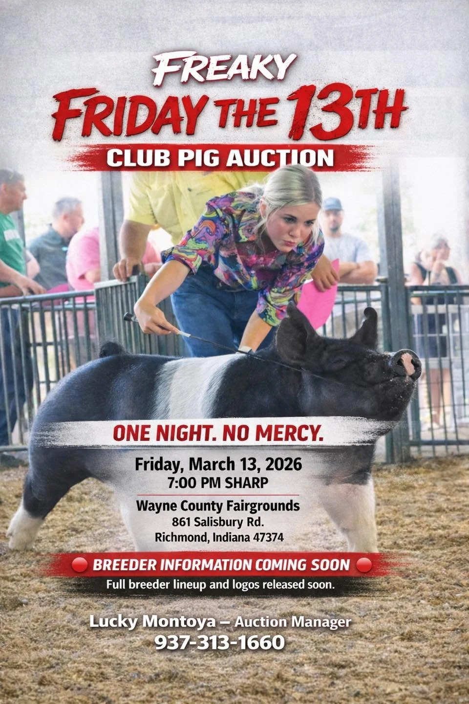 FREAKY FRIDAY THE 13TH - CLUB PIG AUCTION