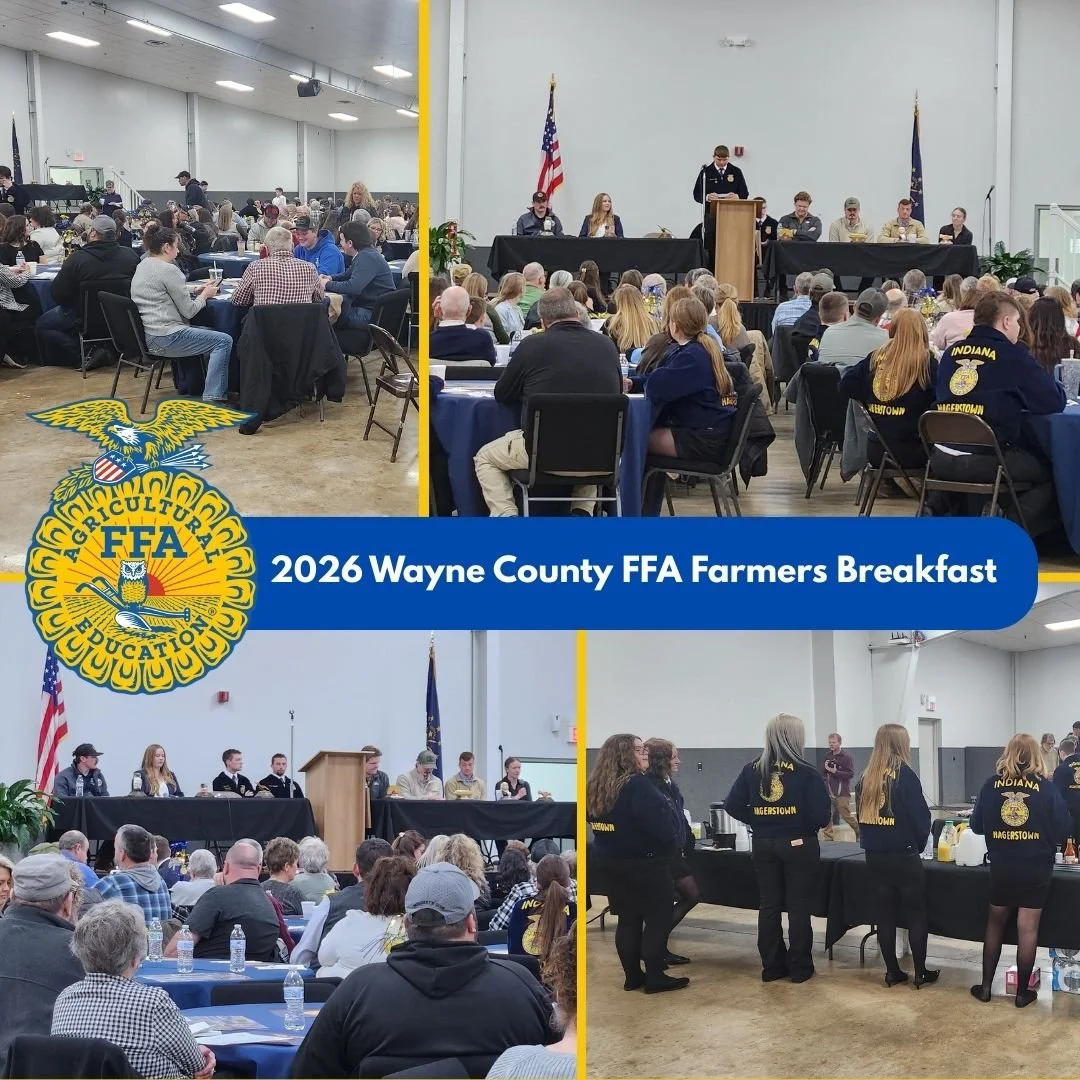 Breakfast is served! 🥞 Huge shout-out to Hagerstown, Northeastern Wayne, and Western Wayne FFA chapters for coming together this morning to host the annual Wayne County FFA Farmers Breakfast. It&rsquo;s so inspiring to see these traditions staying s