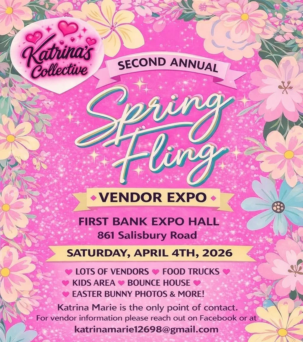 🌸🐰 Second Annual Spring Fling Vendor Expo 🐰🌸

Join us for a fun-filled spring shopping experience inside the First Bank Expo Hall!

📍 861 Salisbury Rd., Richmond, Indiana
✨ Shop amazing local vendors
🌷 Enjoy all the spring vibes
🐰 Meet the Eas