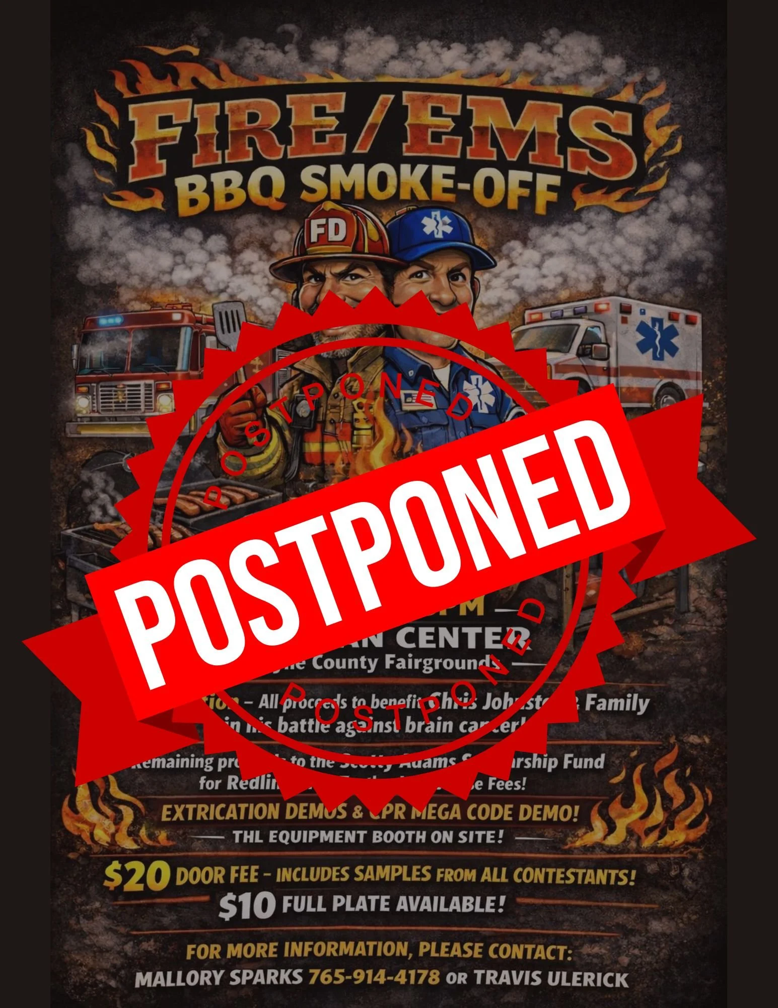 RESCHEDULED - FIRE/EMS BBQ SMOKE OFF