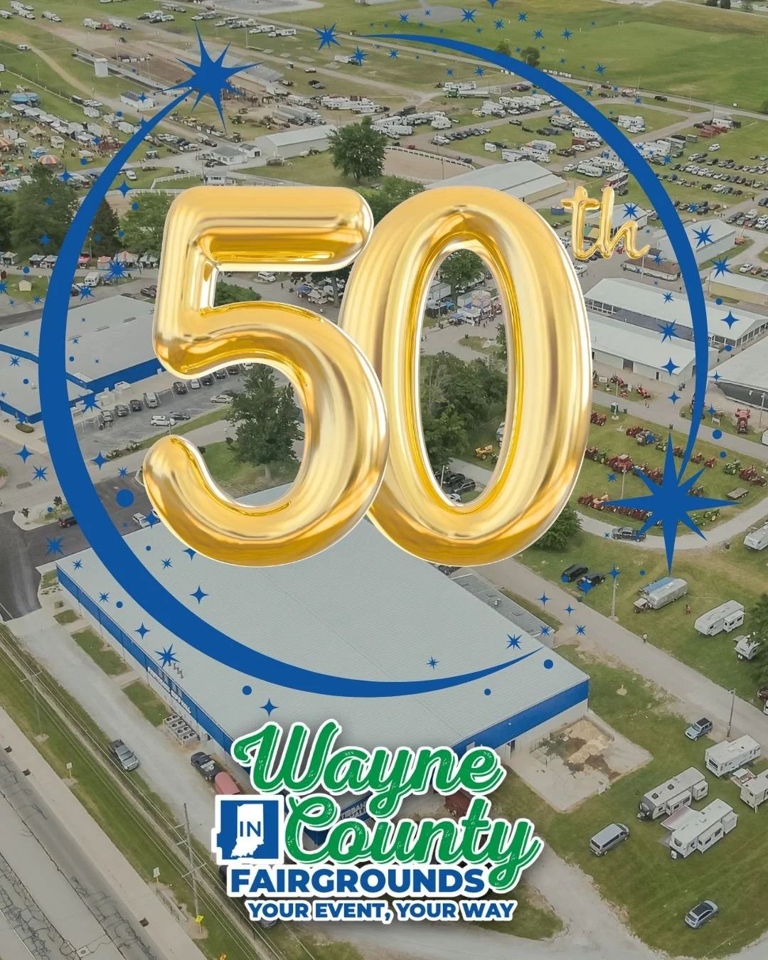 🌟 Fun Fact Friday! 🌟
Did you know the fairgrounds hasn't always been on Salisbury Road? It actually used to be in Centerville, IN! 🎡

We&rsquo;re celebrating 50 years at our current home this year! While the move was already in the works in 1975, 